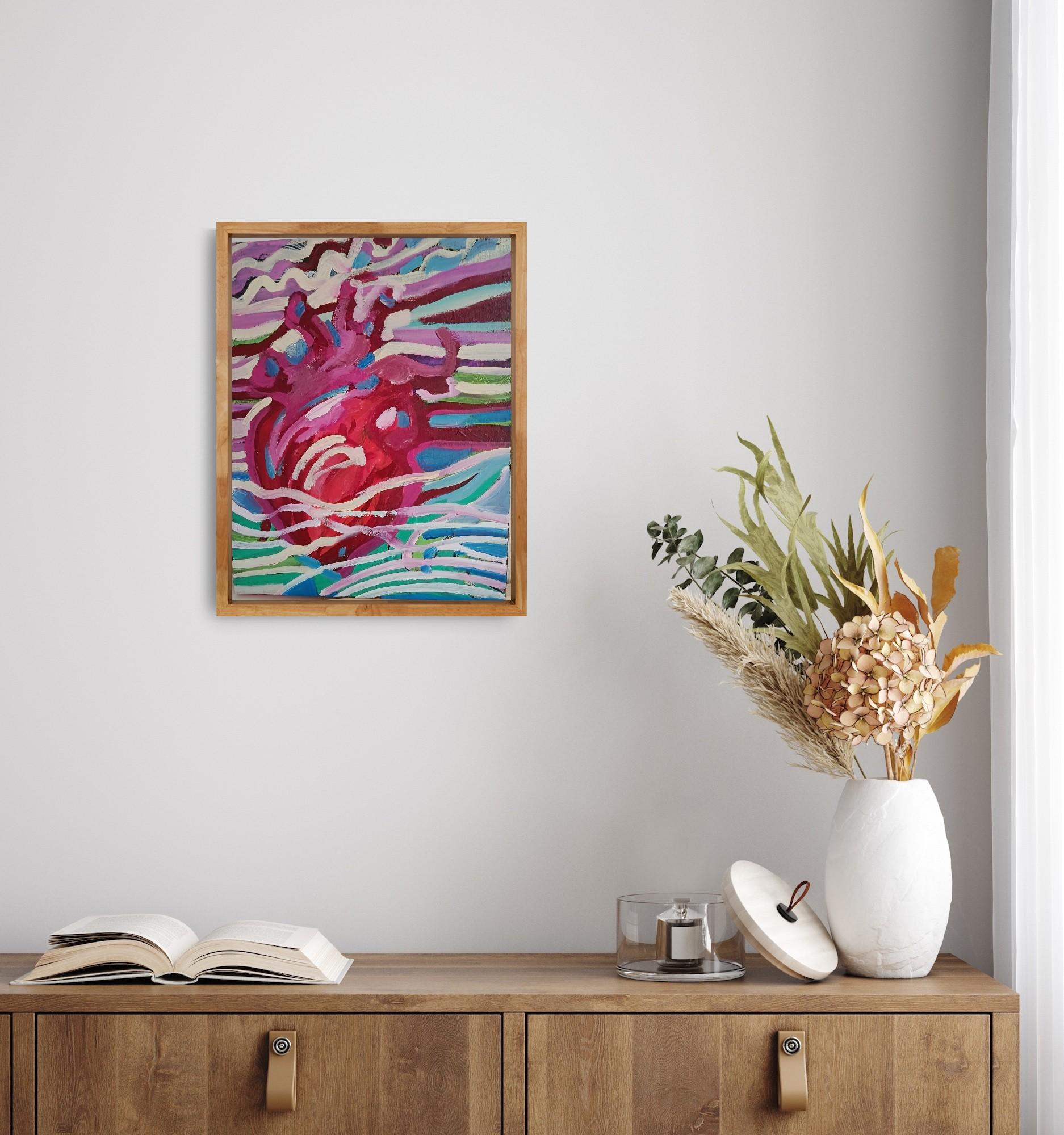 Das Kunstwerk drückt die Stärke und Verletzlichkeit der Liebe als Lebensimpuls aus. Das Herz symbolisiert Bewegung, Energie und innere Spannung, die über die Form hinausgehen und den Puls des Lebens erzeugen.