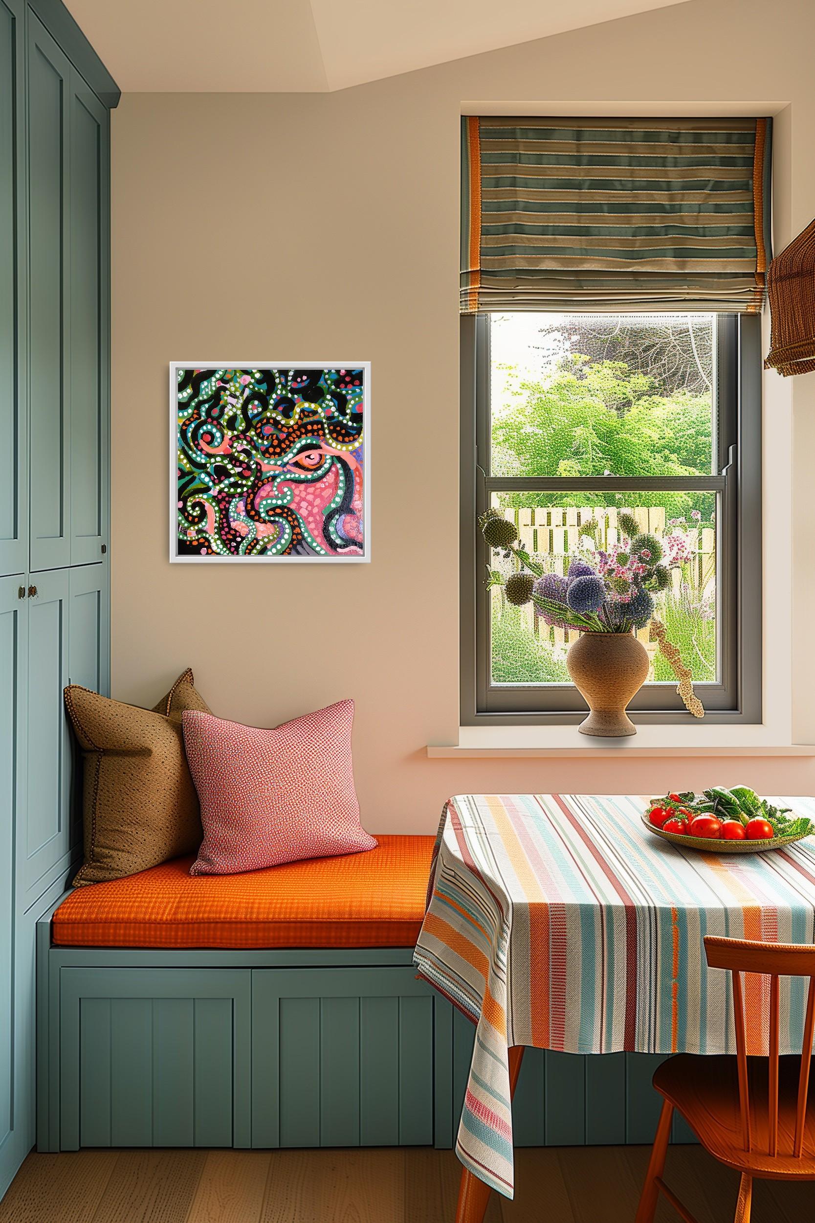 Gedanken (Schwarz), Abstract Painting, von Irina Burda 