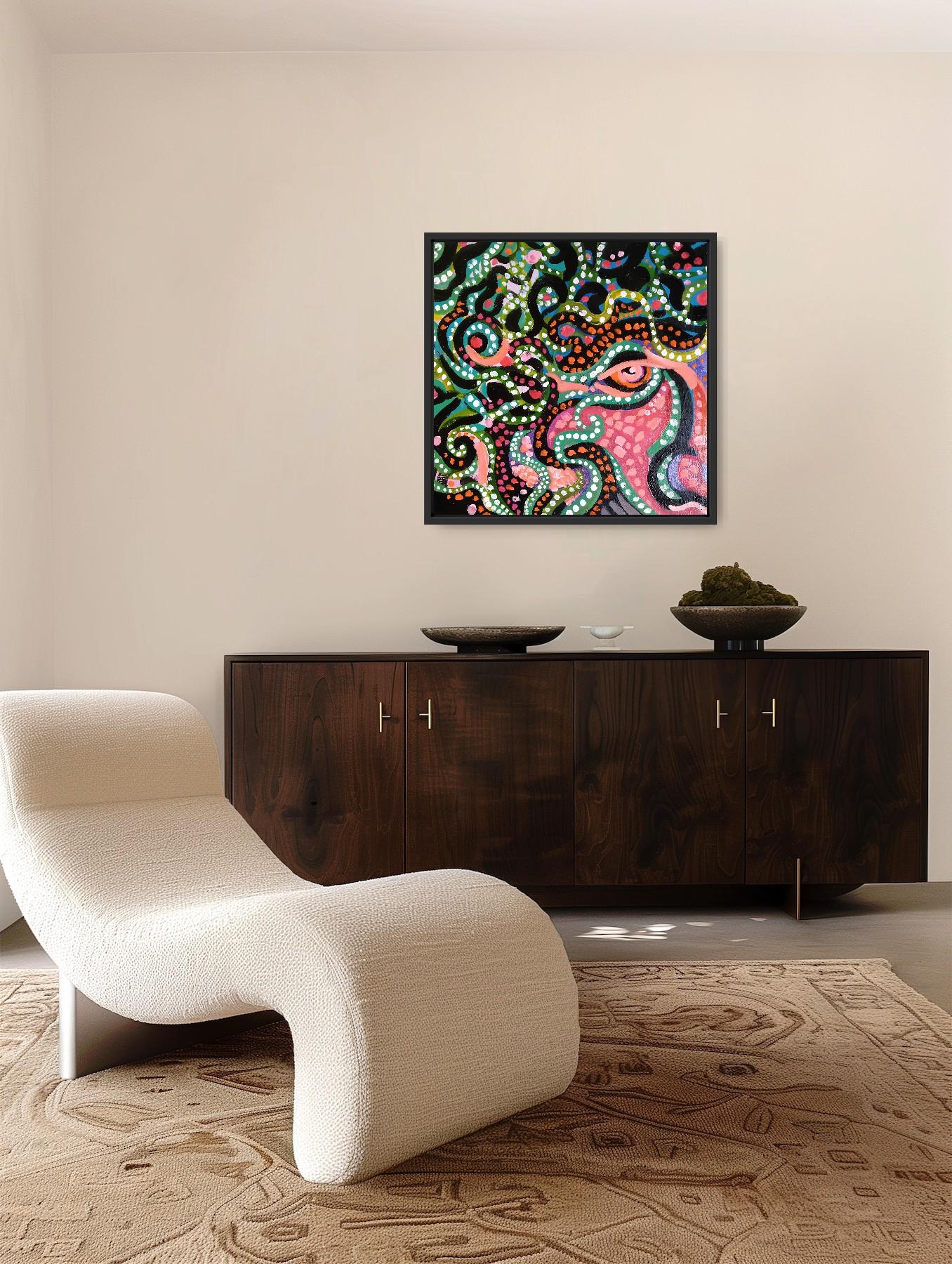 Die erste Arbeit in den Thougnts und Staaten
Serie: Gedanken, die wie ein Strudel sind.
Thougnts, die saugen, drücken und verwirren und ein Schlangengewirr von 
Stereotype und einschränkende Einstellungen.