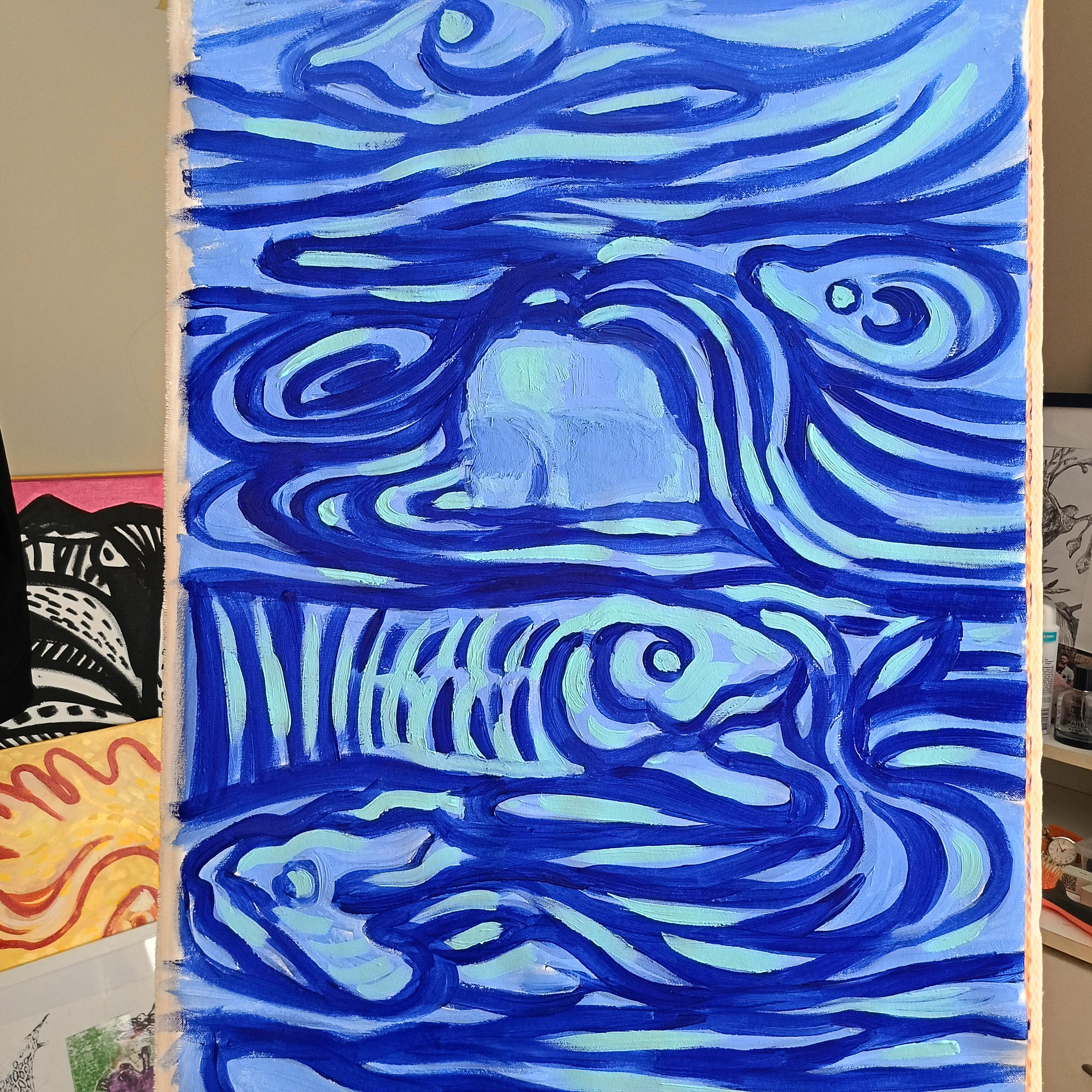 Le temps comme l'eau - Abstrait Painting par Irina Burda 
