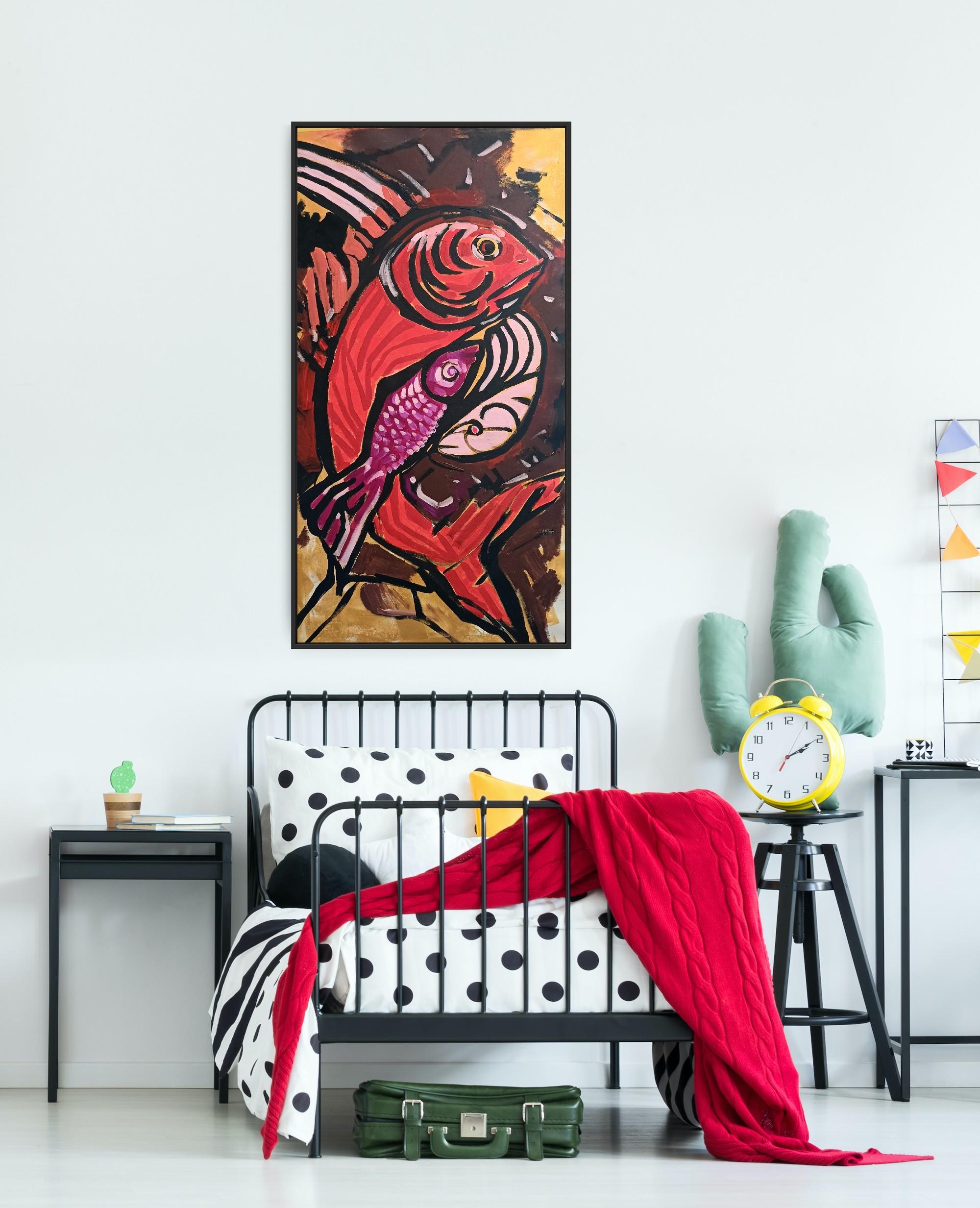Wo haben Sie sich versteckt? – Painting von Irina Burda 