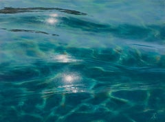 Clear Lake II-originale Realismus Wasser Meer Landschaft Ölgemälde-Zeitgenössische Kunst