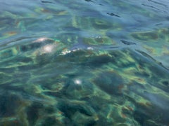 Clear Lake III - ocean patterns original painting water study seascape reaslism