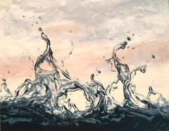 Dancing Water 16 - Original seascape painting Contemporary realism Art 21st