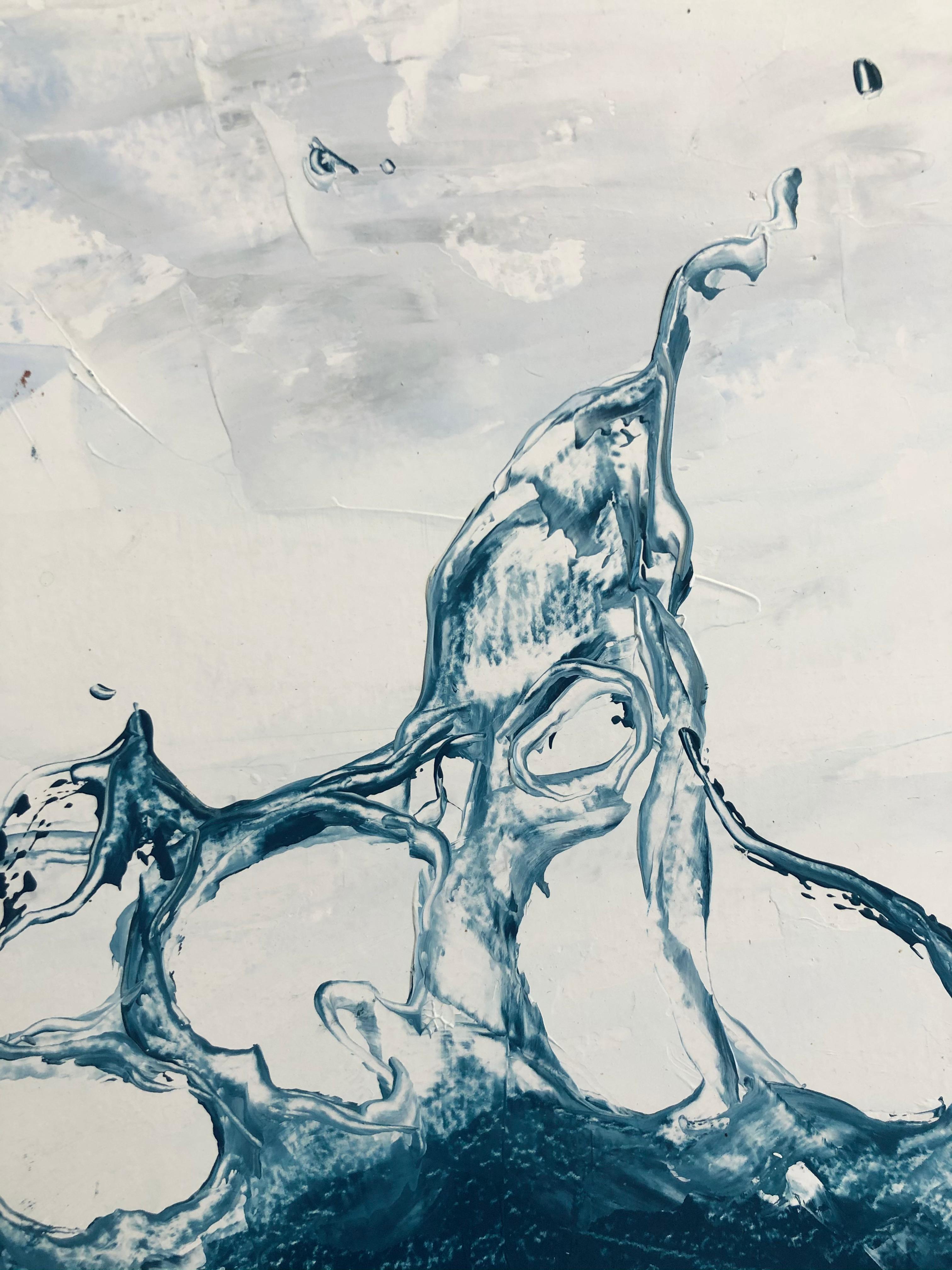 Tanzendes Wasser 42-originale Realismus Wasser Muster Ölgemälde-zeitgenössische Kunst – Painting von Irina Cumberland