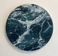 Moon Sea VI - seascape landscape beach oil painting contemporary modern artwork