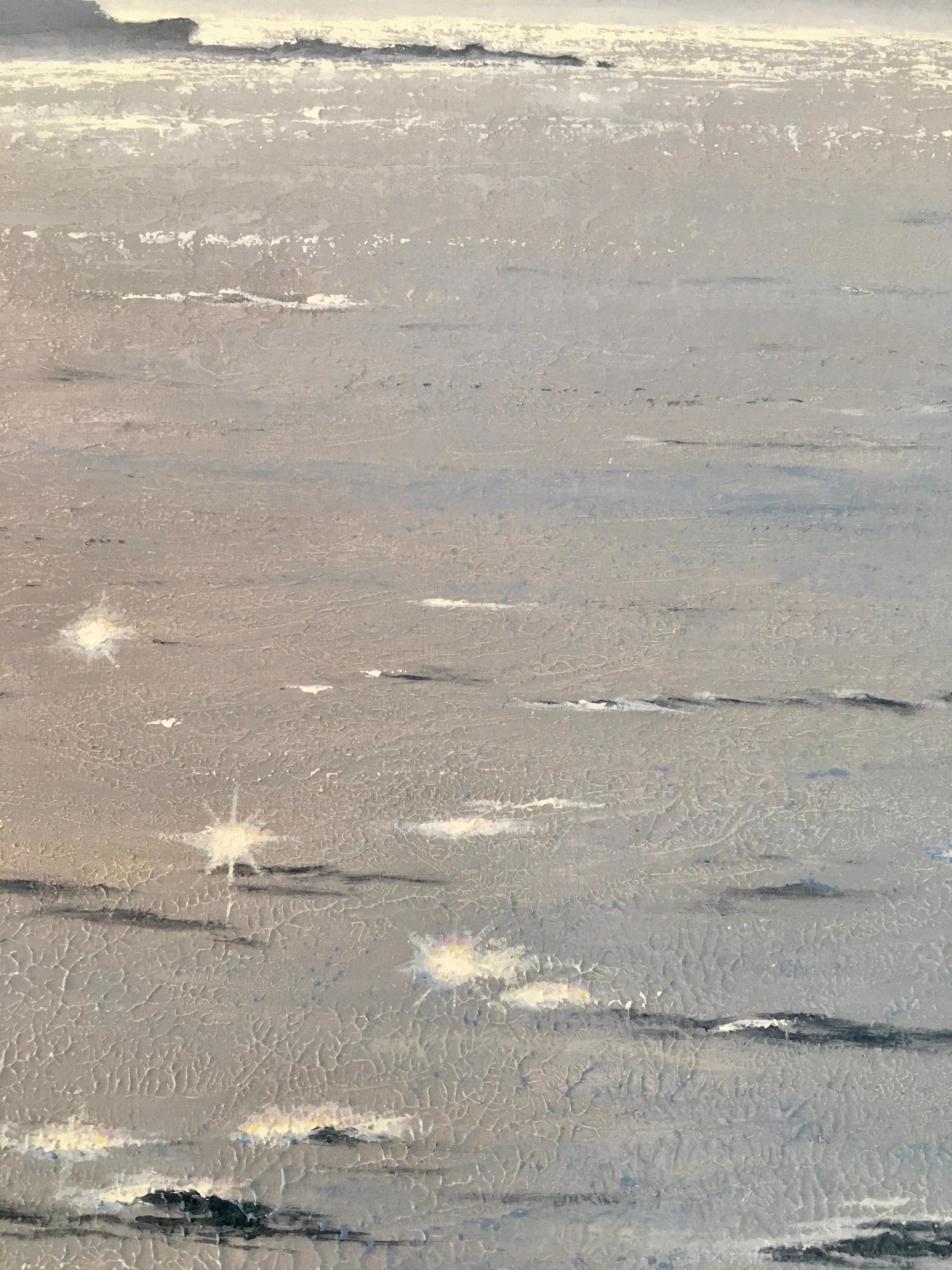 Sea Diamonds - Original seascape oil painting Contemporary realism Art 21st  - Realist Painting by Irina Cumberland