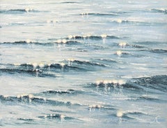Sea Diamonds Study I original seascape painting