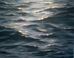 Soft Light Sea  - original realism ocean seascape oil painting contemporary art