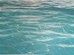 Sunrise in Soft Colours - realism seascape ocean oil painting modern fractal art