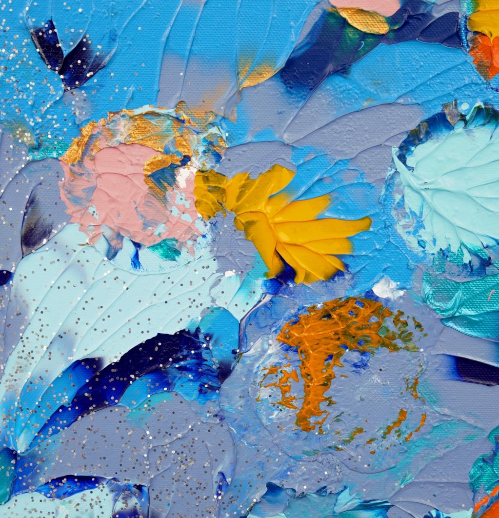 Beautiful Earth (Grau), Abstract Painting, von Irina Danilova