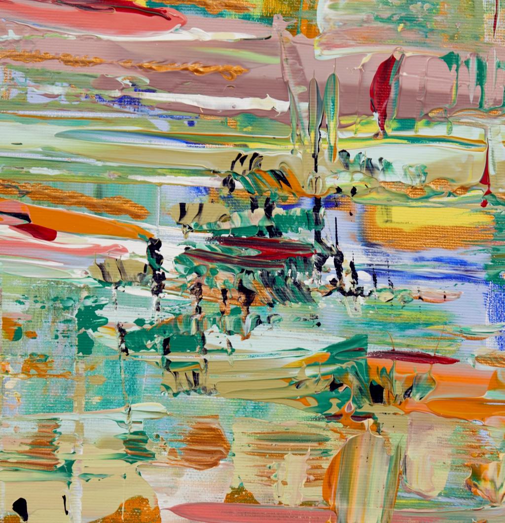 Countryside Around Me (Braun), Abstract Painting, von Irina Danilova