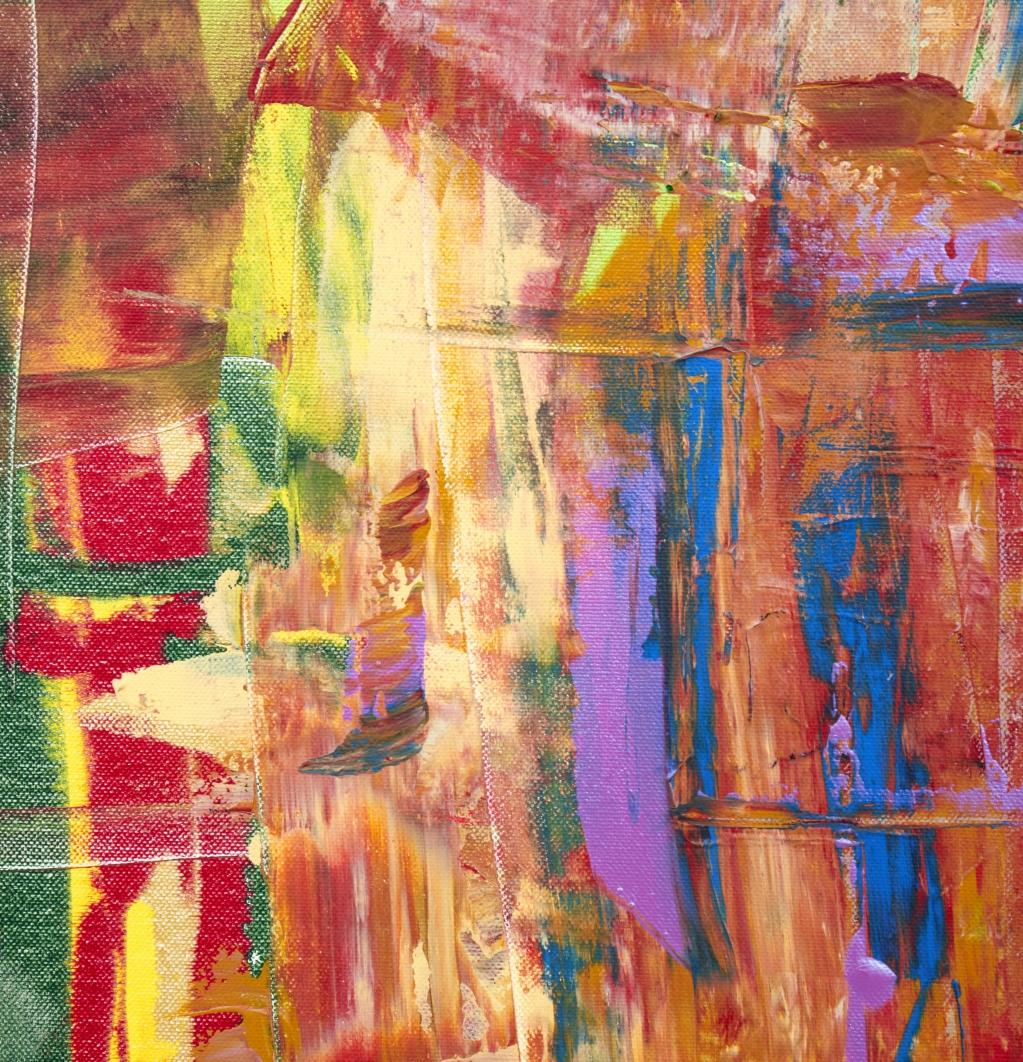 Ehrlichkeit (Orange), Abstract Painting, von Irina Danilova