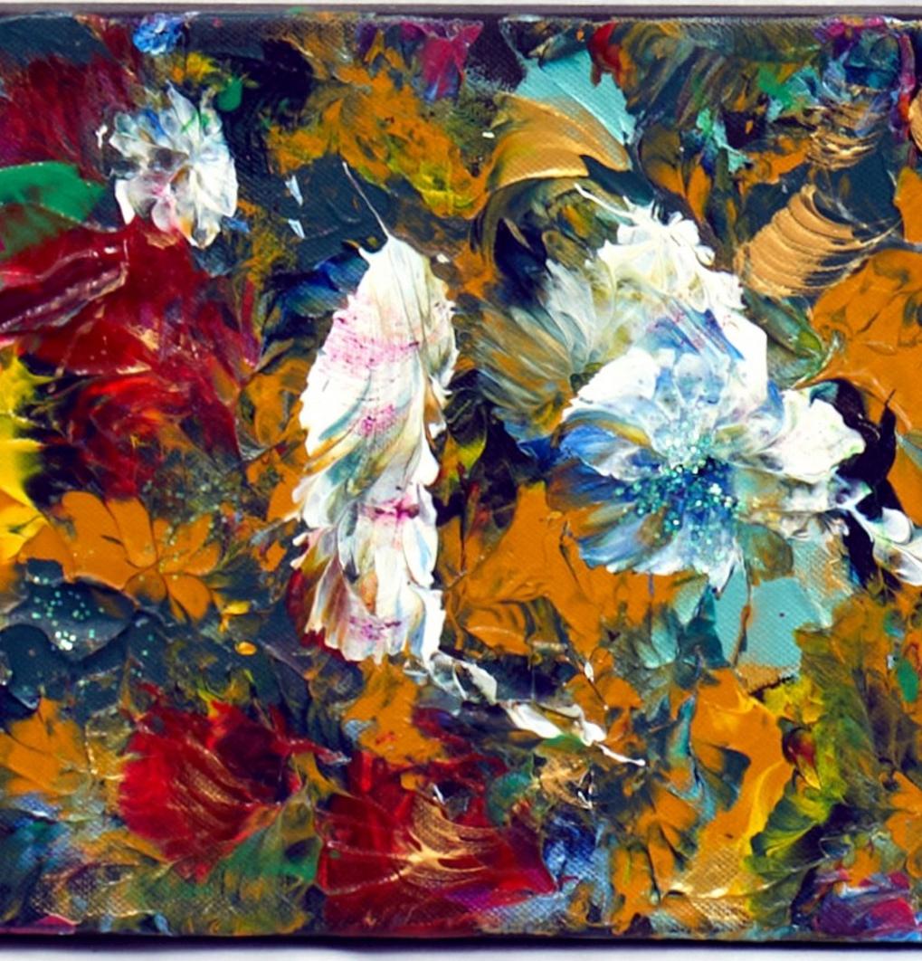 Leben. Liebe. Dankbarkeit (Abstrakt), Painting, von Irina Danilova