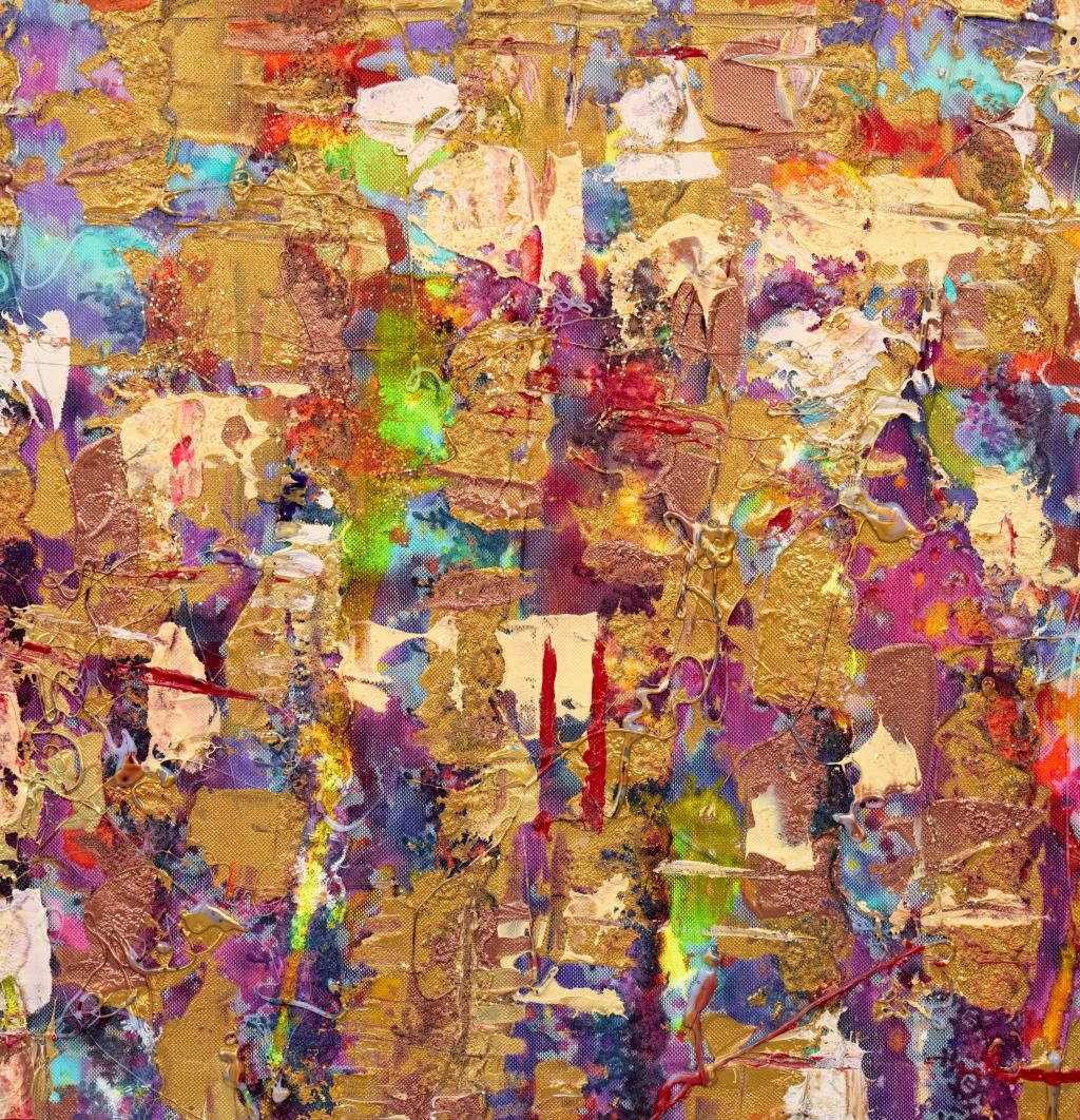 Mère sur sa petite fille - Abstrait Painting par Irina Danilova