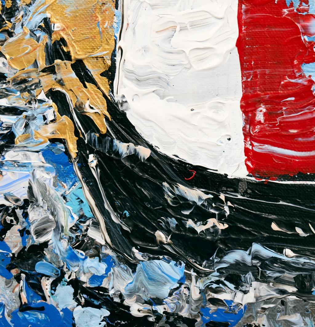 two (Grau), Abstract Painting, von Irina Danilova