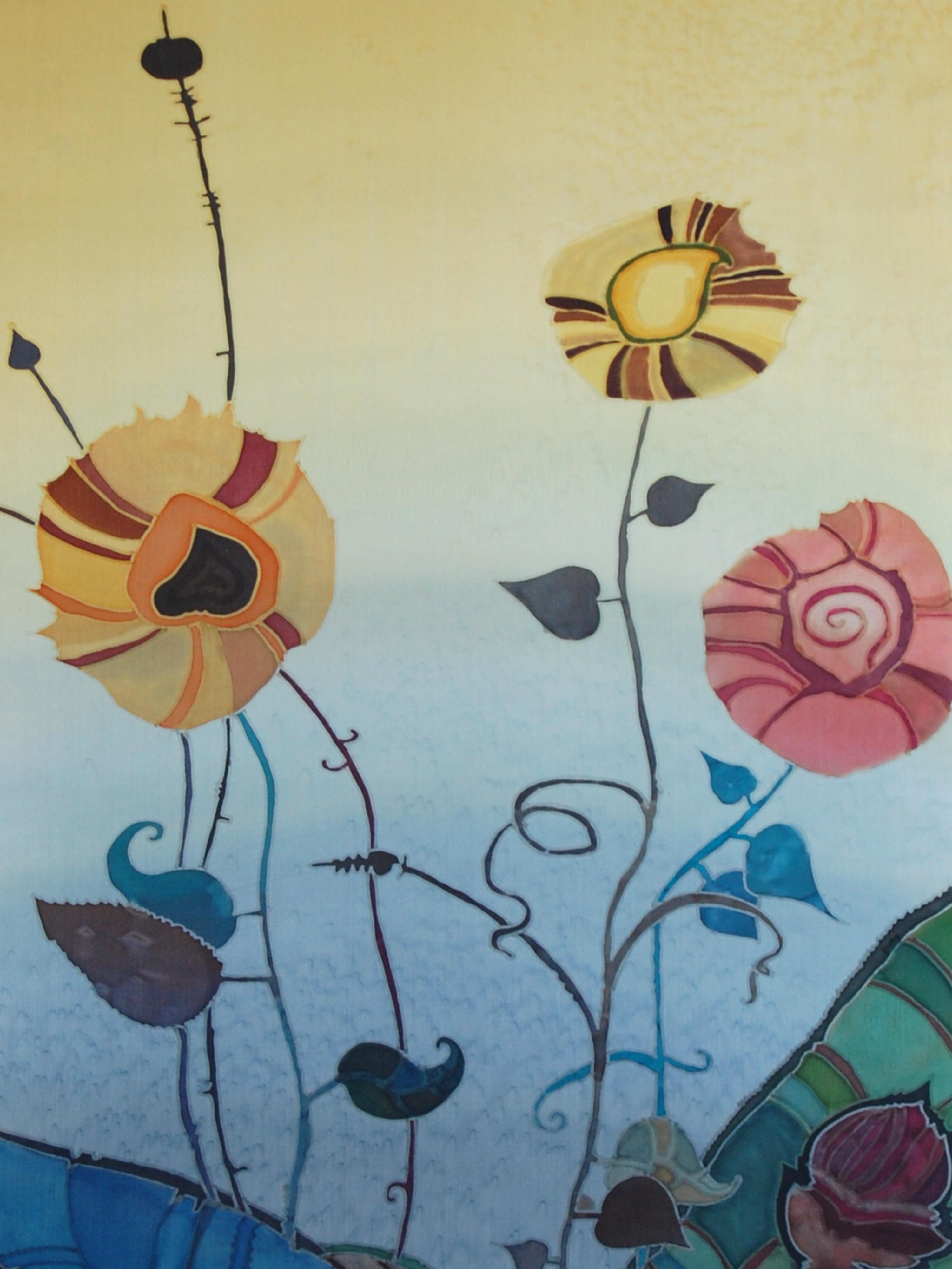 Irina Dorofeeva Still-Life Painting - Silk in the Song of Flowers
