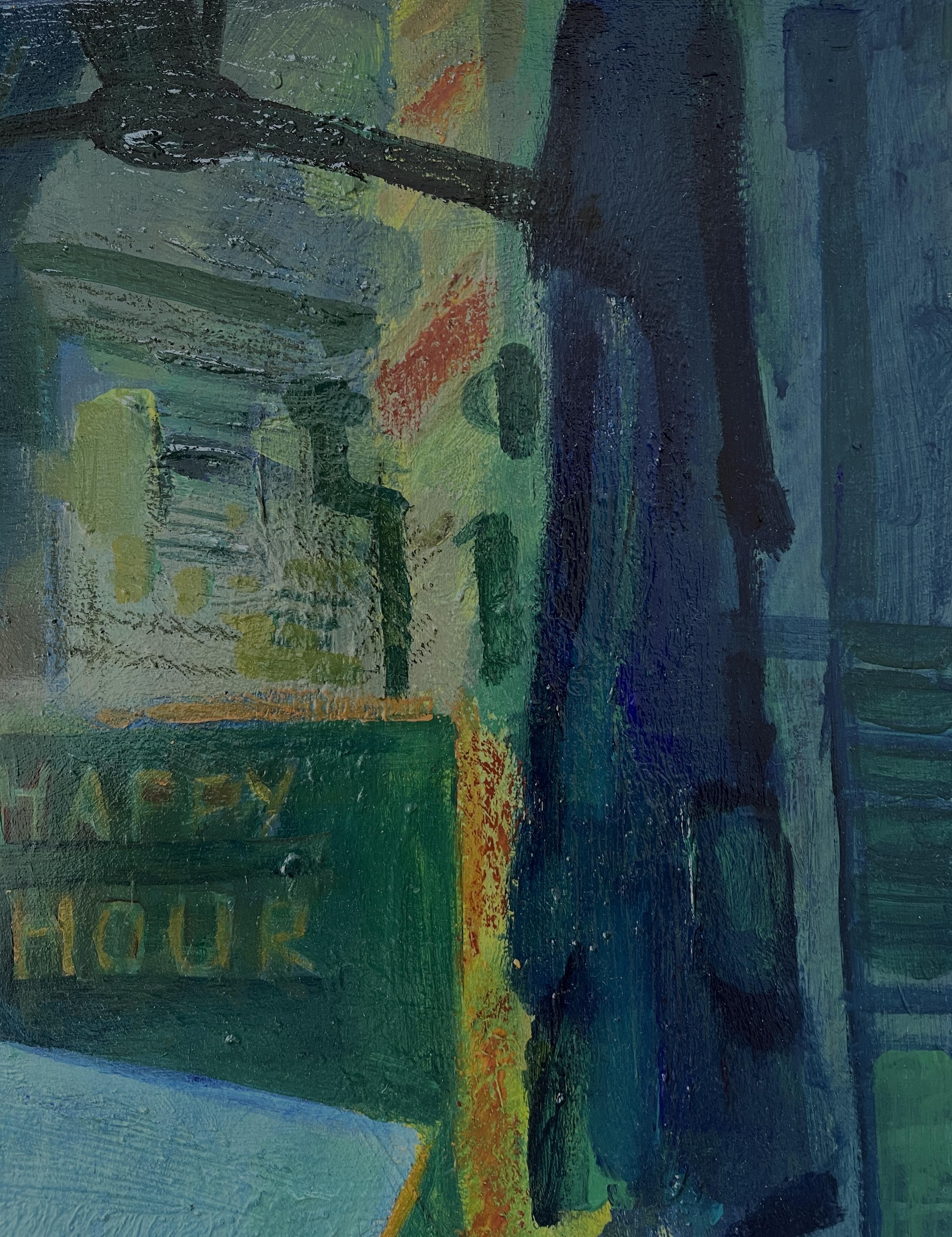 Situado en la emblemática Haji Lane -uno de los barrios más eclécticos y culturalmente ricos de Singapur-, Escena nocturna, Haji Lane capta un fugaz momento de la noche, cuando los cafés empiezan a despejarse y a relajarse tras otro día de ajetreo.