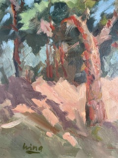 Pinienbäume in Algrave, horizontal, Landschaft, Öl, realistisch