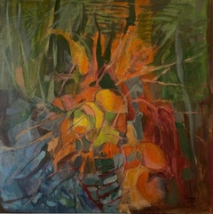 Tropical Kaleidoscope, square, mixed media, tropical, abstract