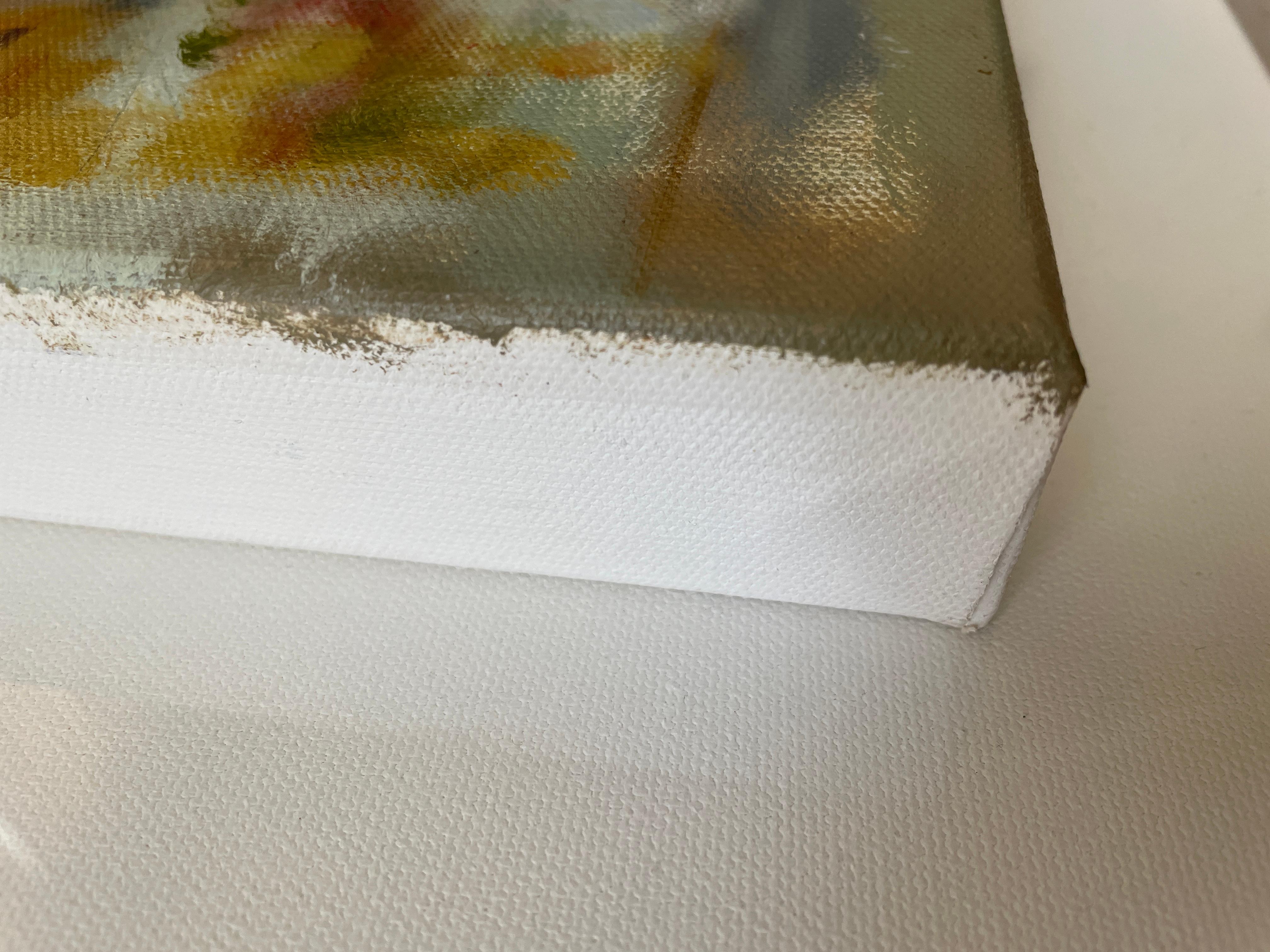 Winterstrauß, Amaryllis, Blumenstillleben, liegend, Öl im Angebot 7