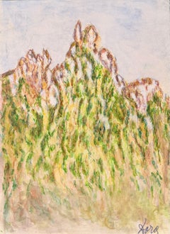 Green Hill Landscape Study of 1960's British Modernist Painting