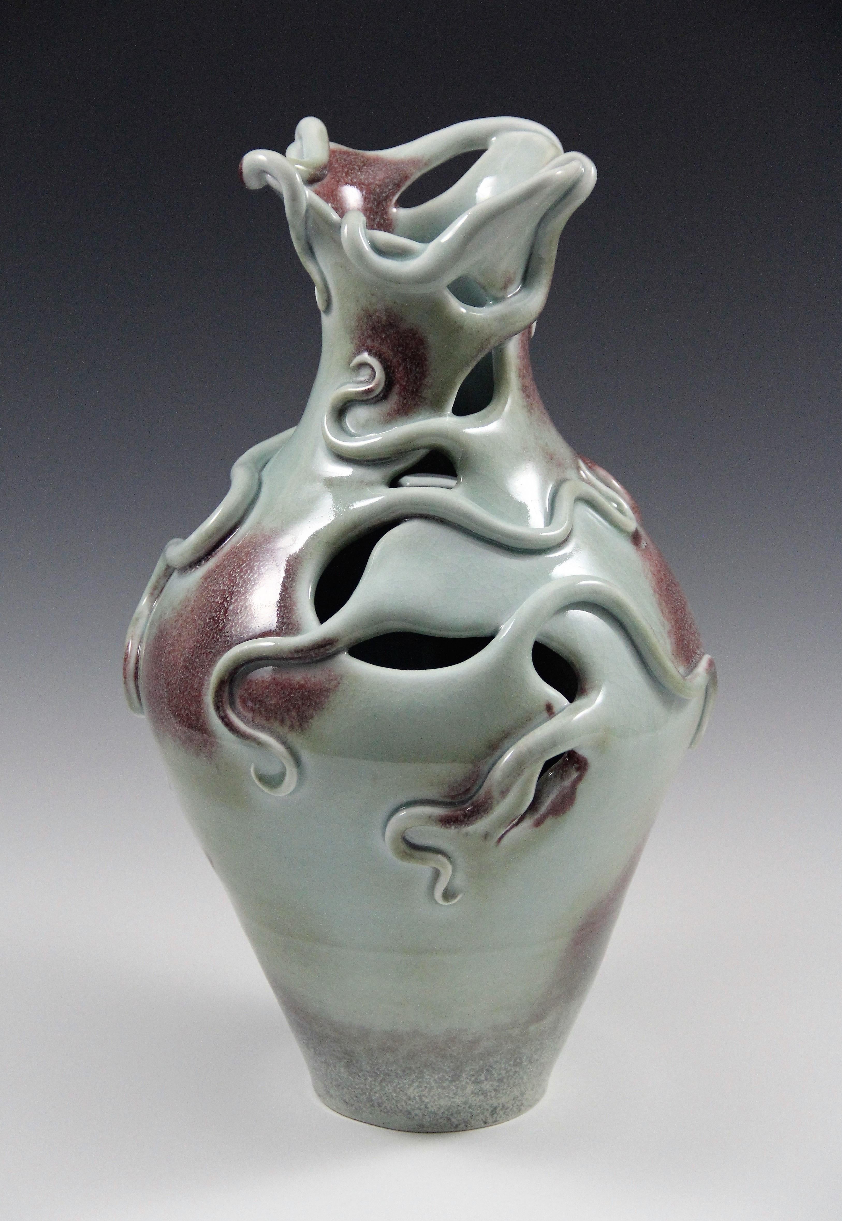 Medusa Jarrón #6- Jarrón de porcelana hecho a mano en venta 1