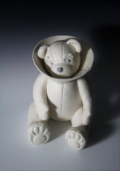 Bear-ly survived - ceramic bear sculpture