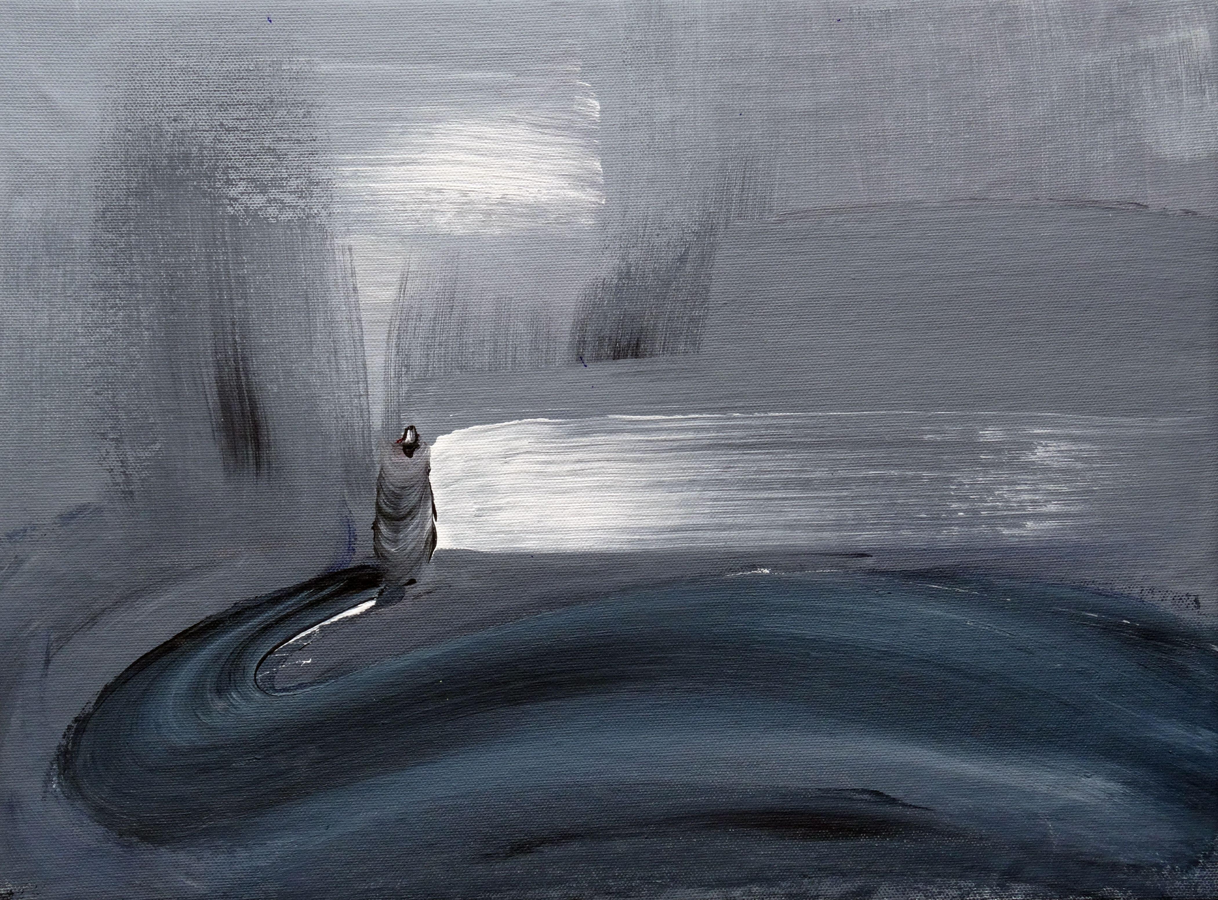 Tocco umano XVII. 2021. Tela, acrilico, 30x40 cm