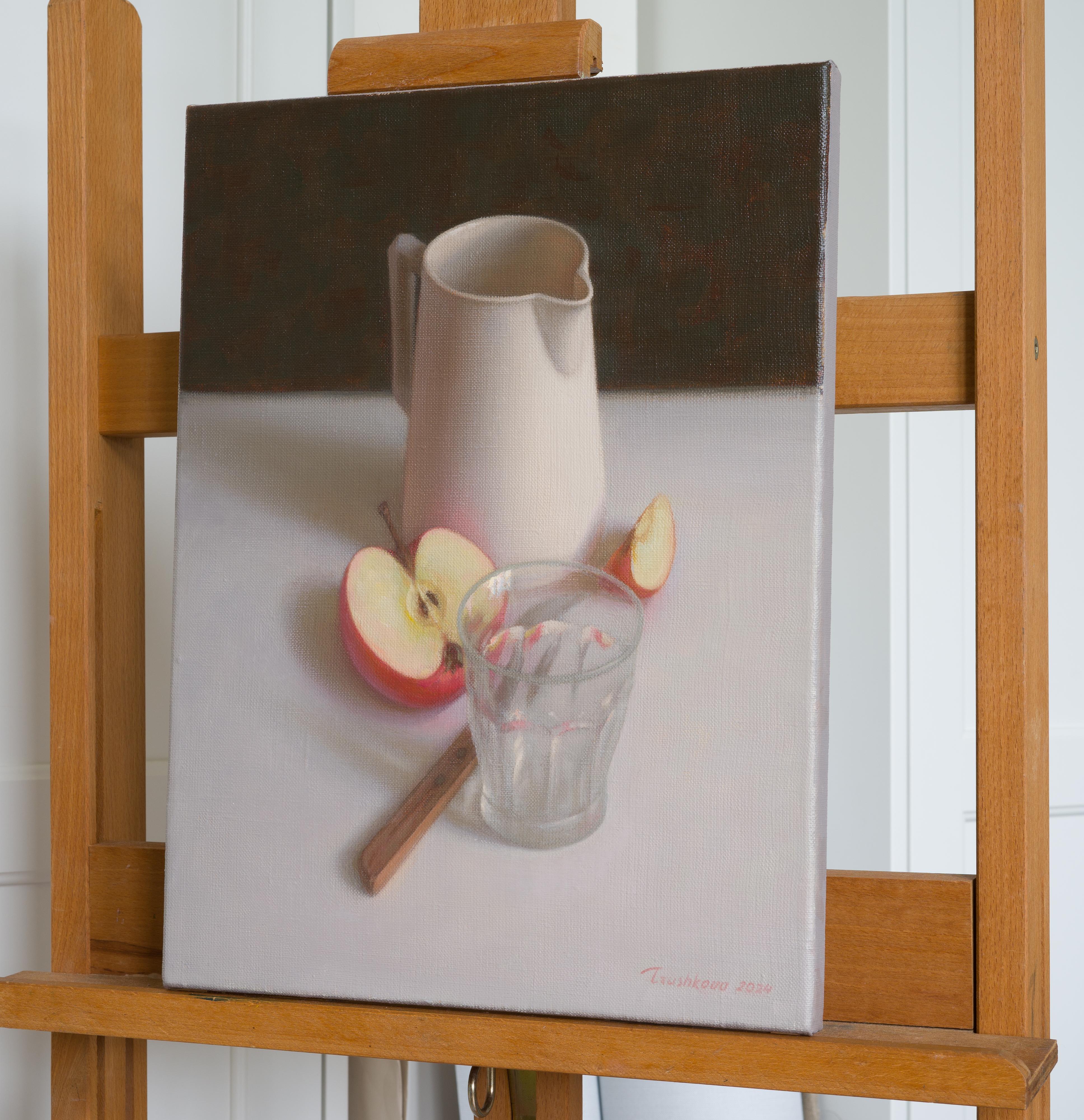 Una manzana cada día - Painting Realista de Irina Trushkova