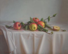 La saison des pommes, Nature morte originale à l'huile d'Irina Trushkova