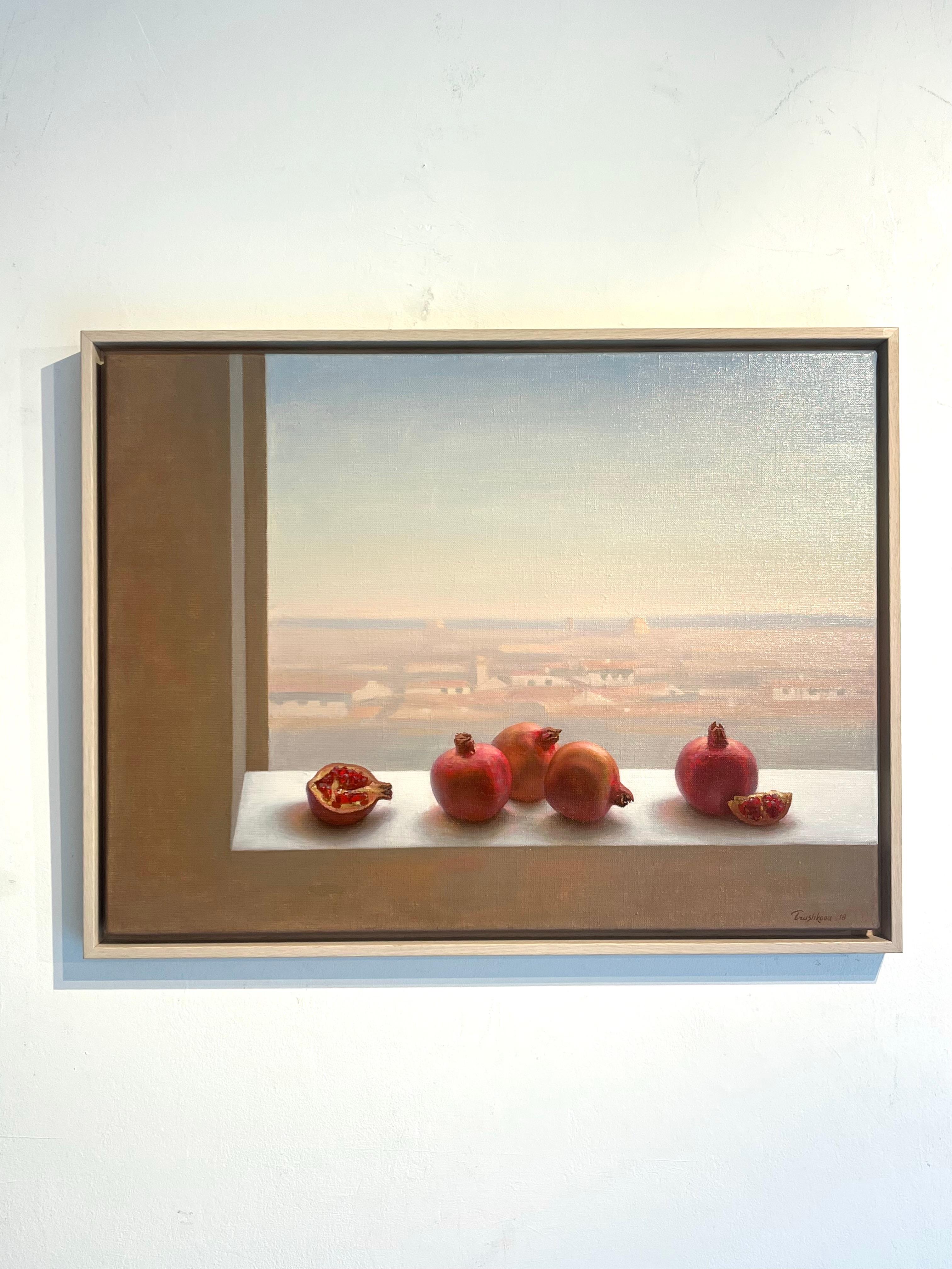 Florence -original realism still life fruit painting oil - contemporary art - Painting by Irina Trushkova