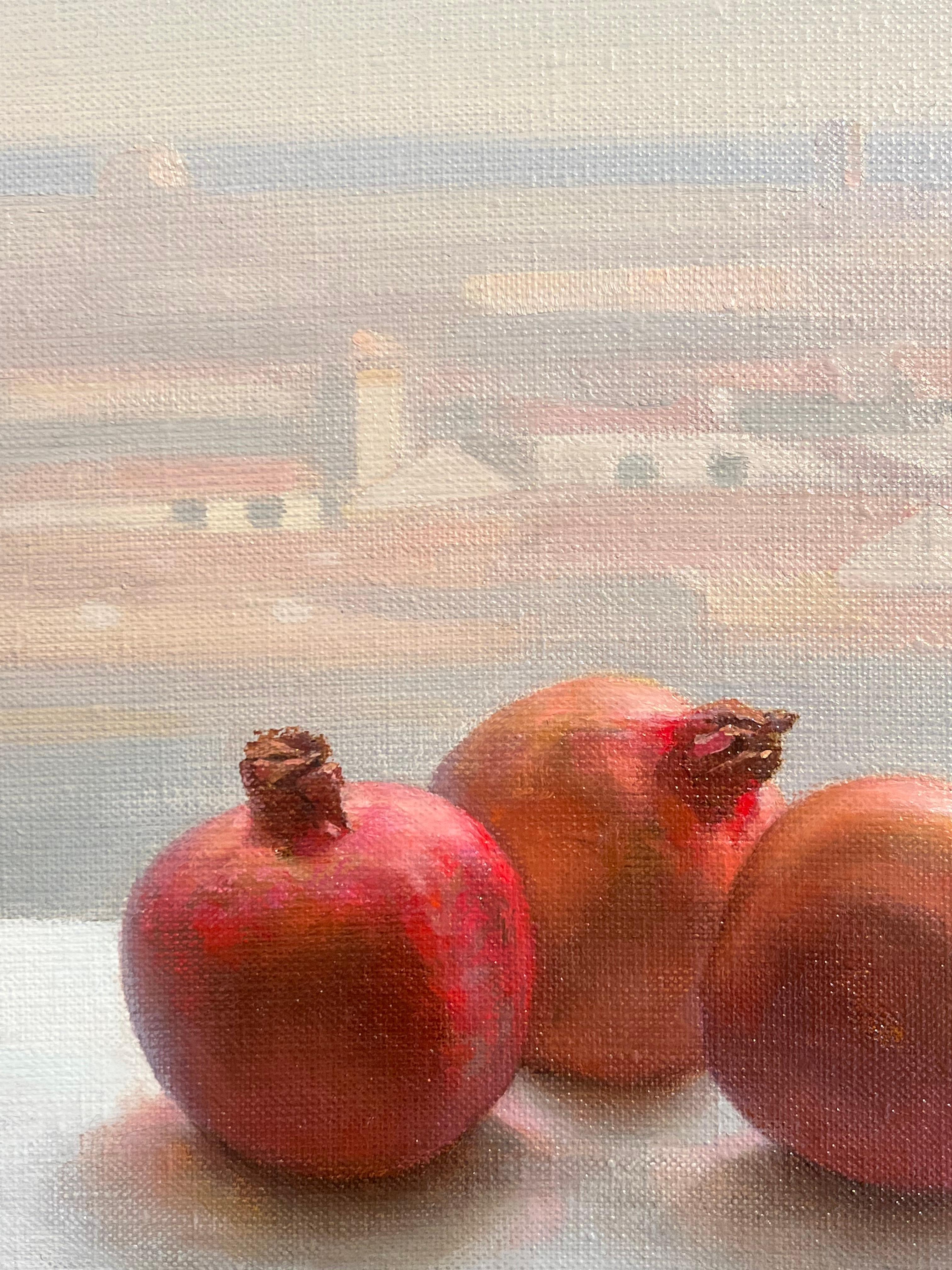Florence -original realism still life fruit painting oil - contemporary art - Photorealist Painting by Irina Trushkova