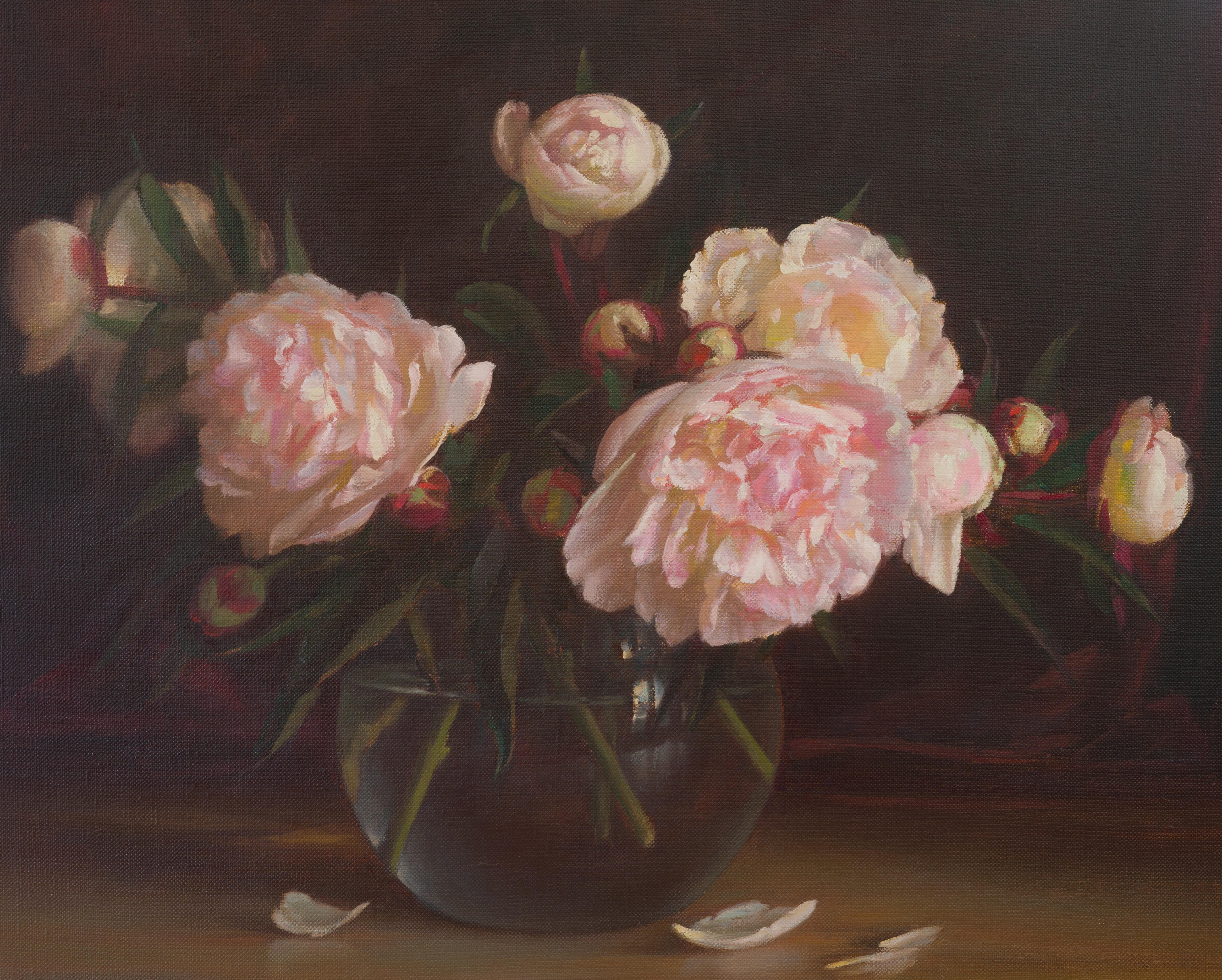 Gartenpfingstrosen – Painting von Irina Trushkova