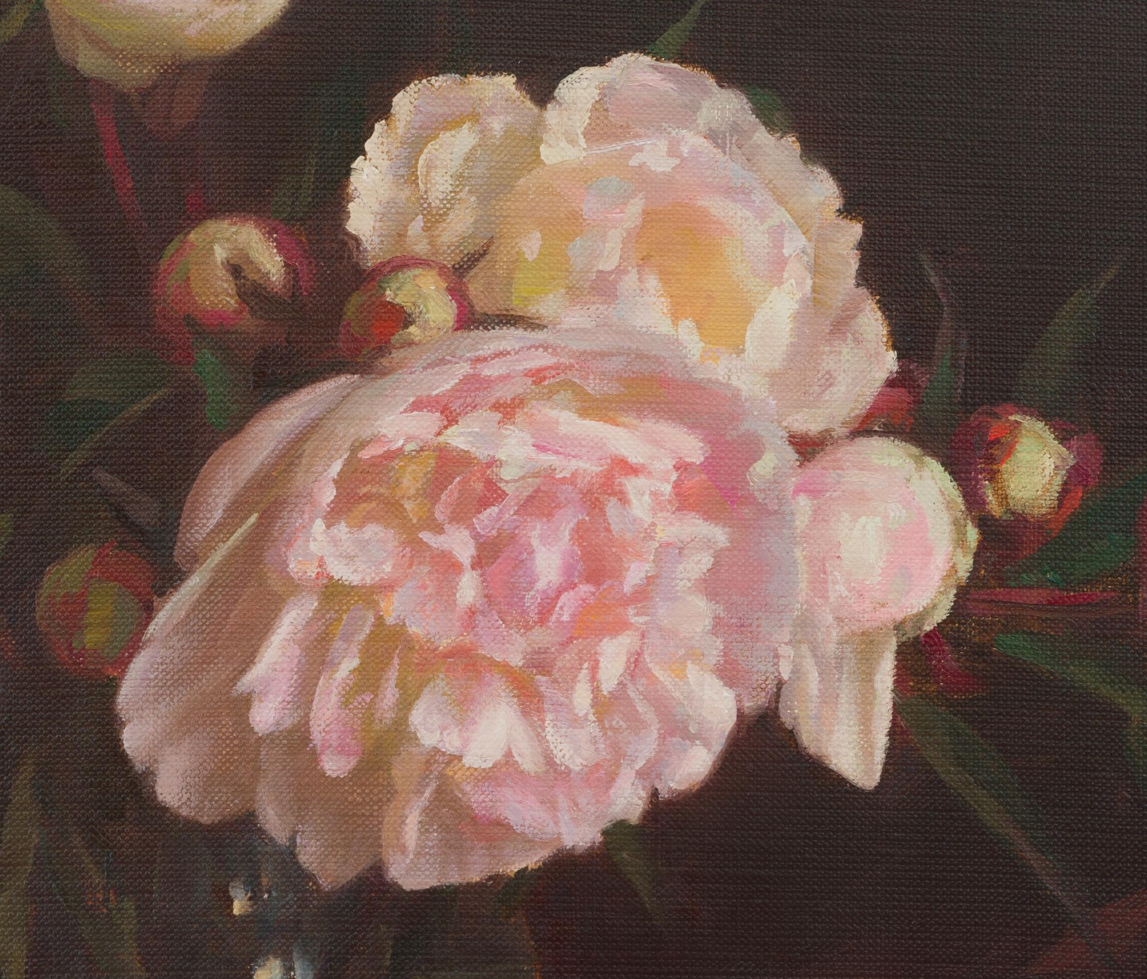 Gartenpfingstrosen (Realismus), Painting, von Irina Trushkova