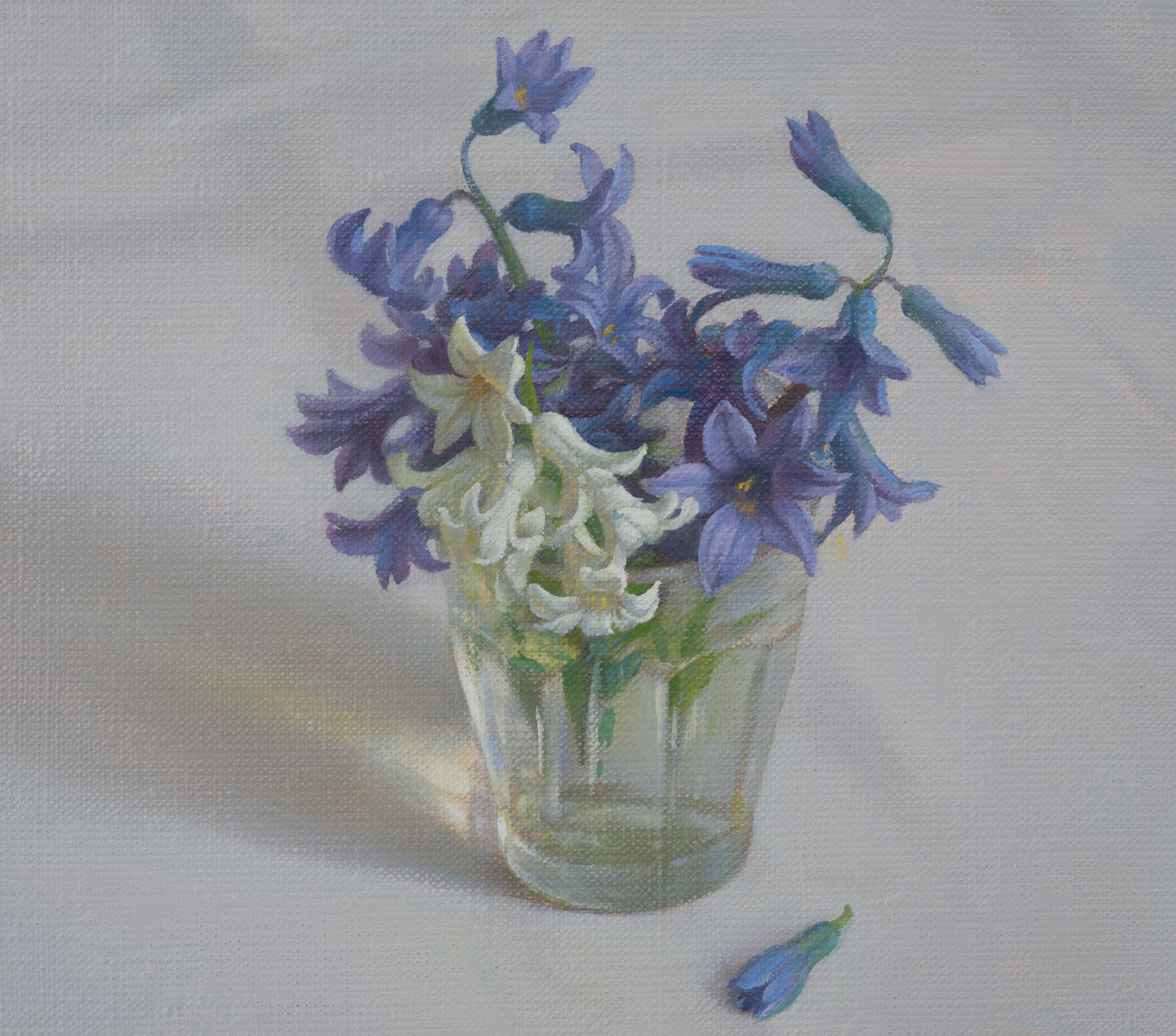 Hyacinths - Realist Painting by Irina Trushkova