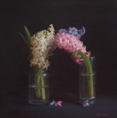 In un abbraccio. Pittura ad olio originale