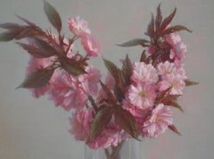 Japanese cherry. Original oil painting