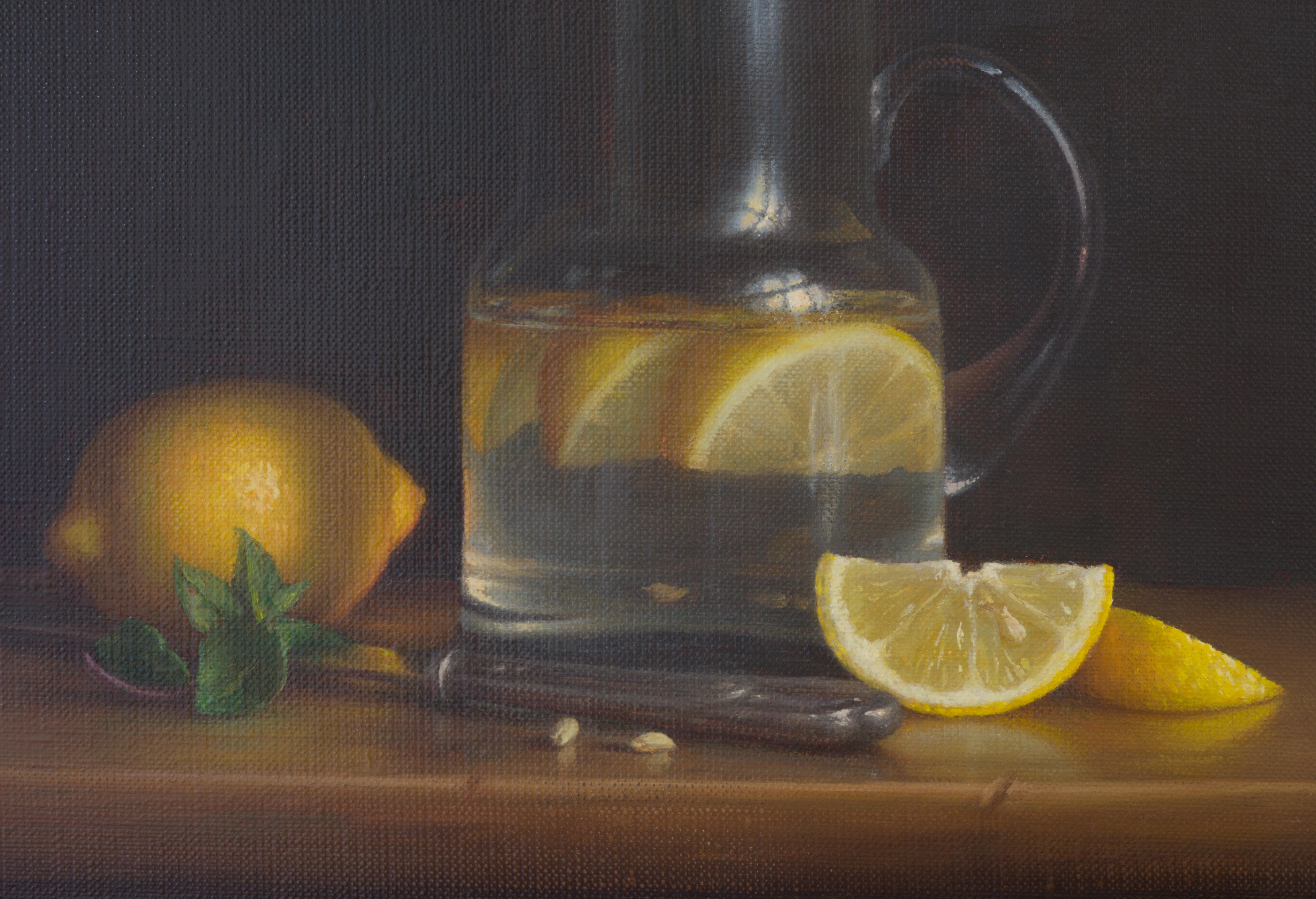Agua con limón - Painting Realista de Irina Trushkova