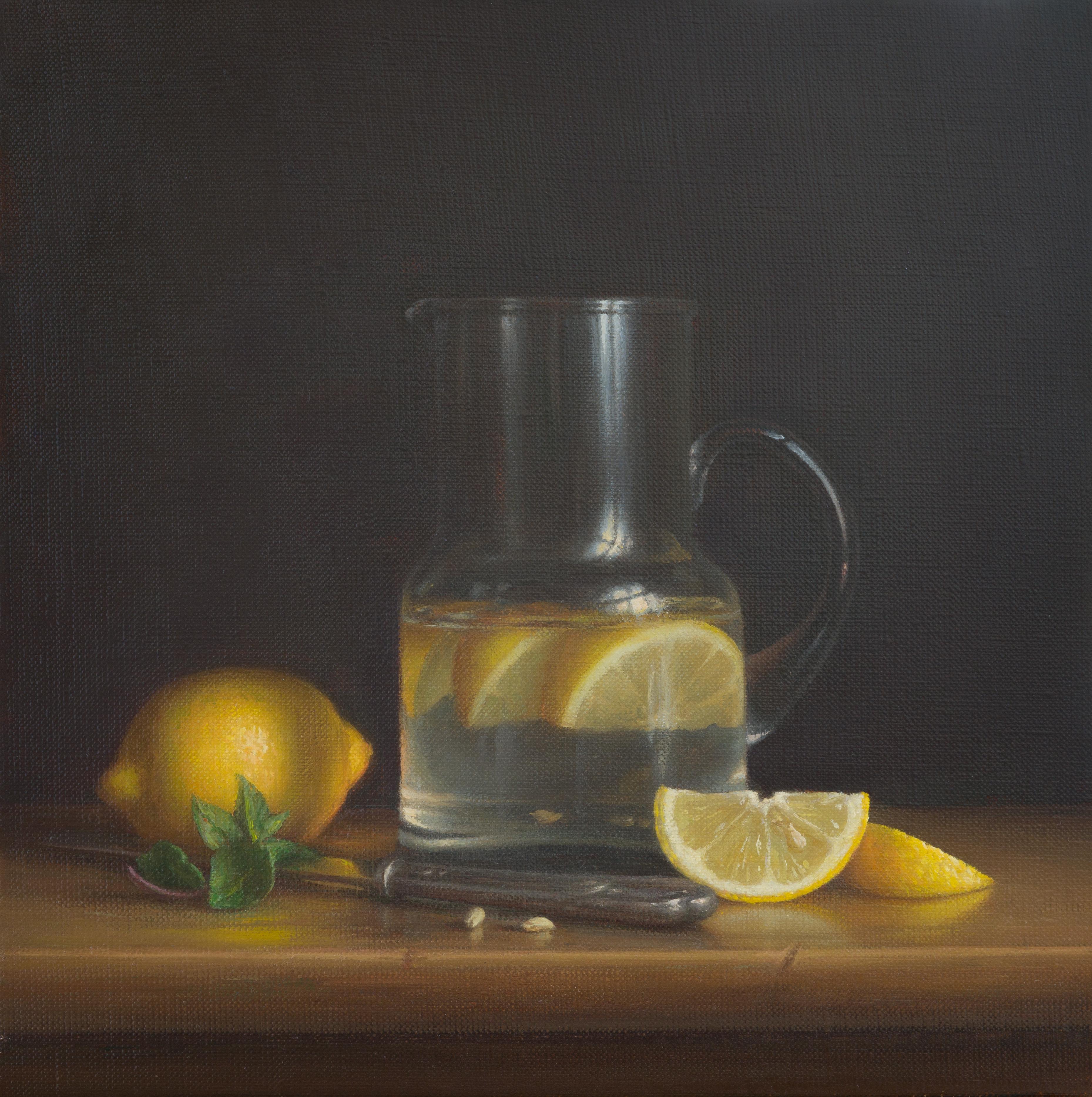 Still-Life Painting de Irina Trushkova - Agua con limón