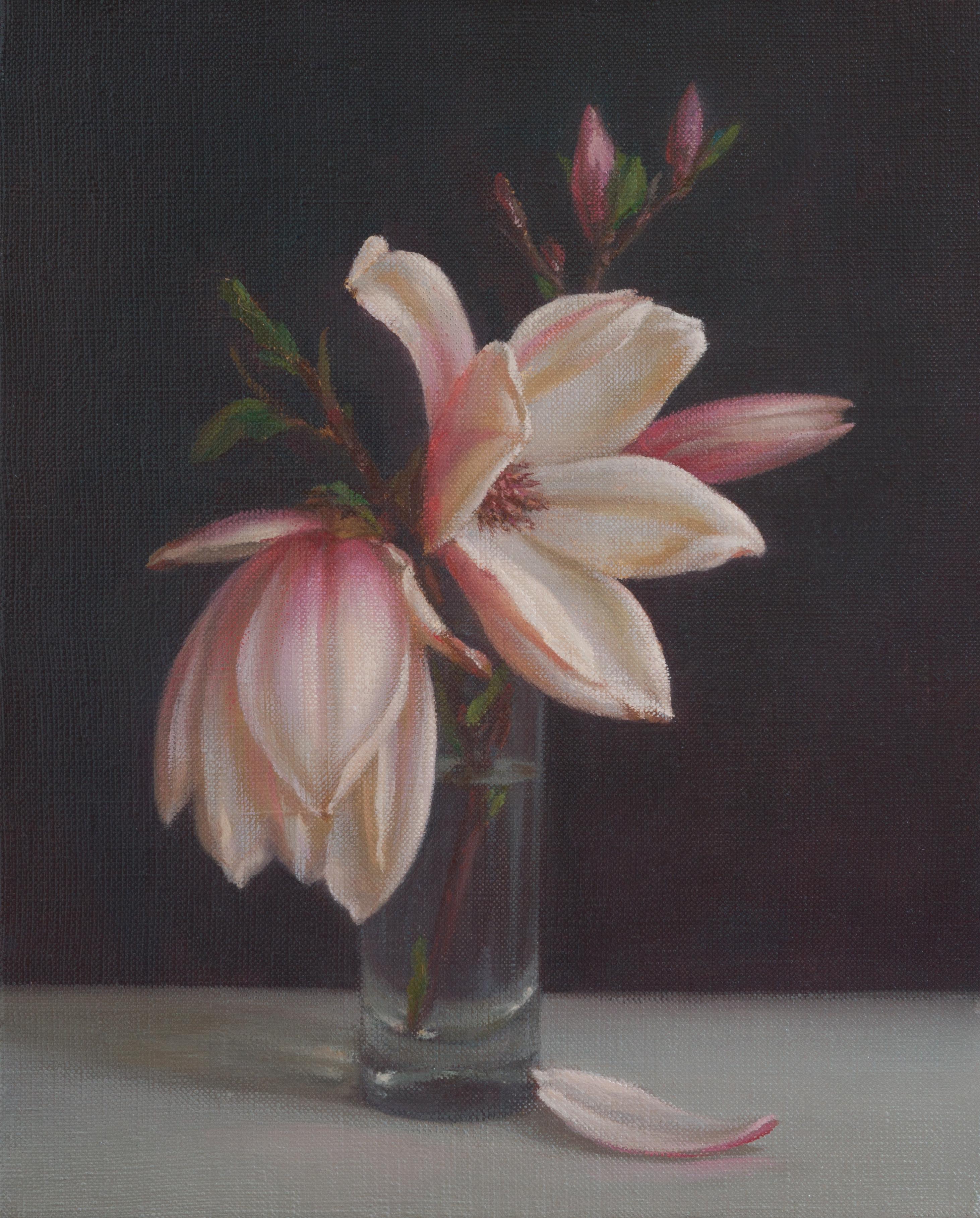 Still-Life Painting de Irina Trushkova - Magnolia. Óleo original