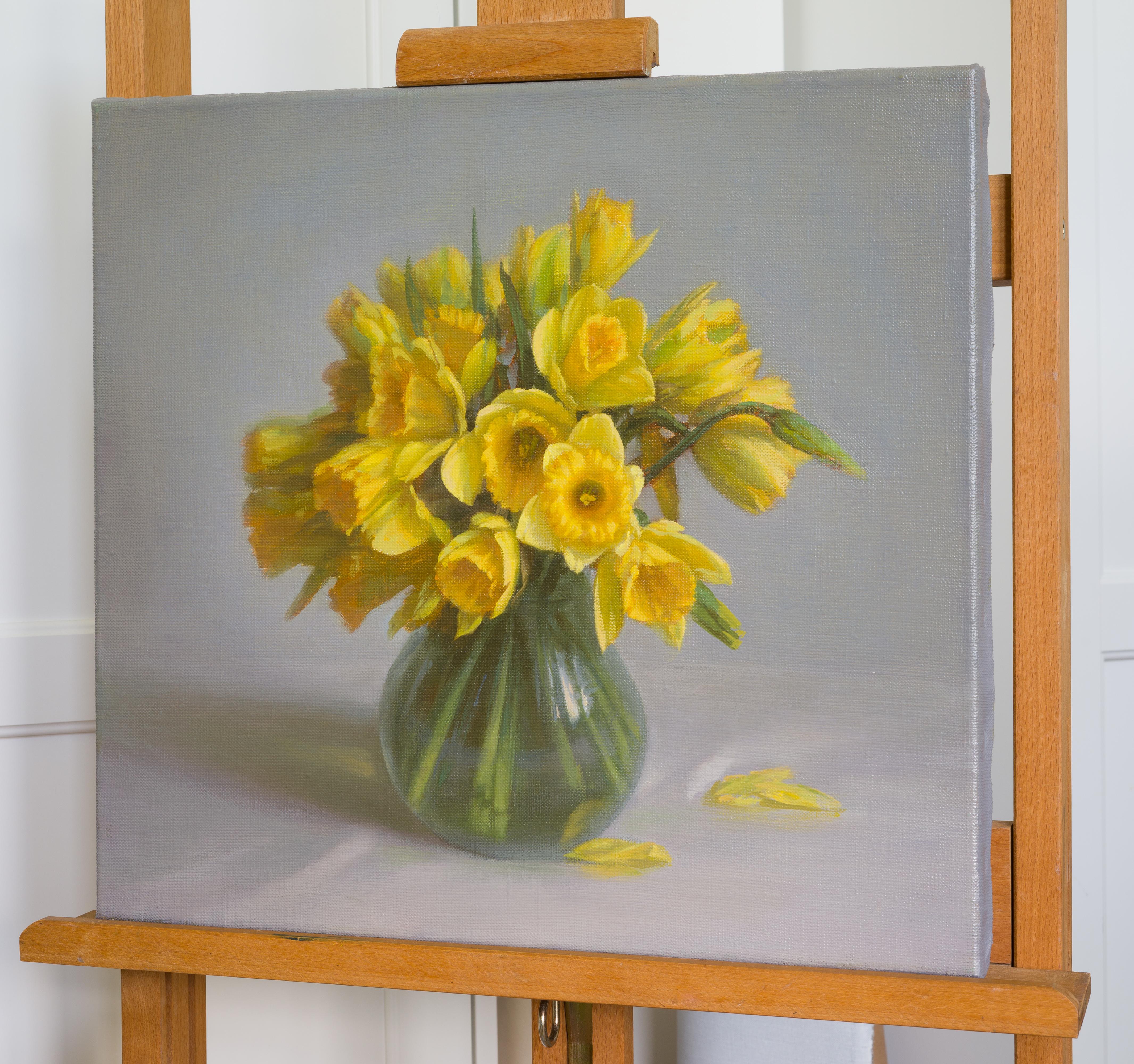 Narciso. Cuadro al óleo original con flores de Irina Trushkova en venta 4