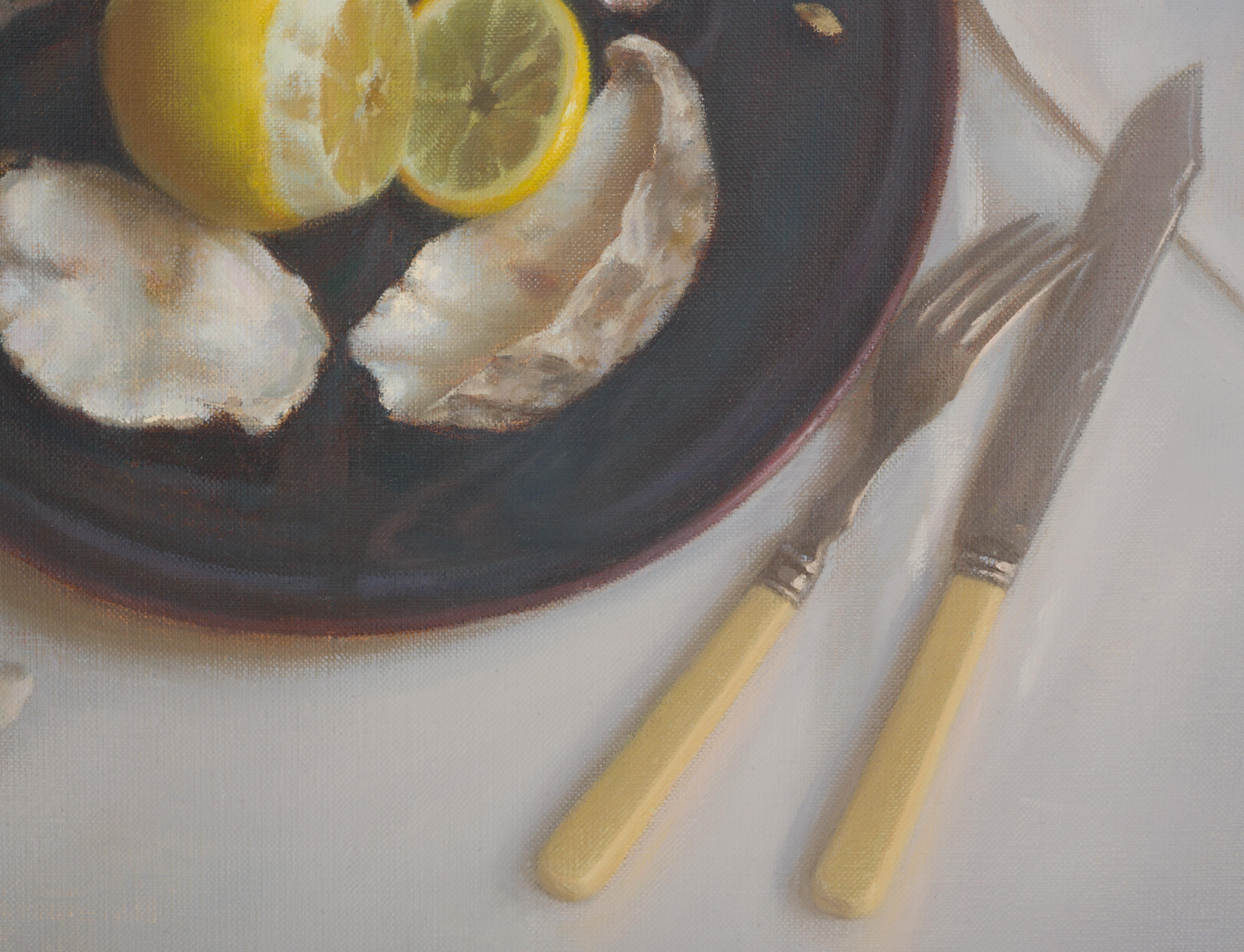 Ostriche e limone - Interior Painting Grigio di Irina Trushkova