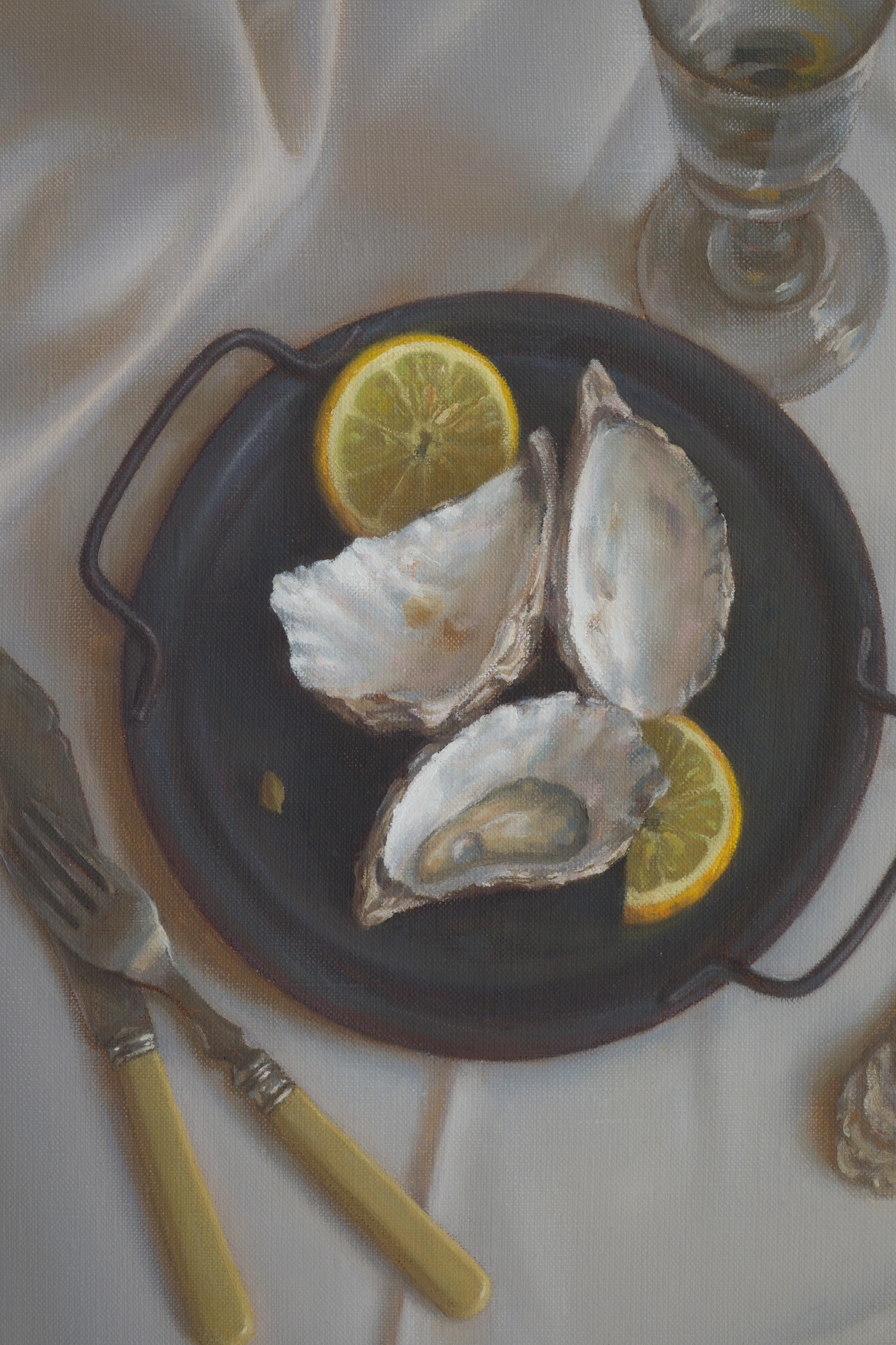 Oysters - Realist Painting by Irina Trushkova