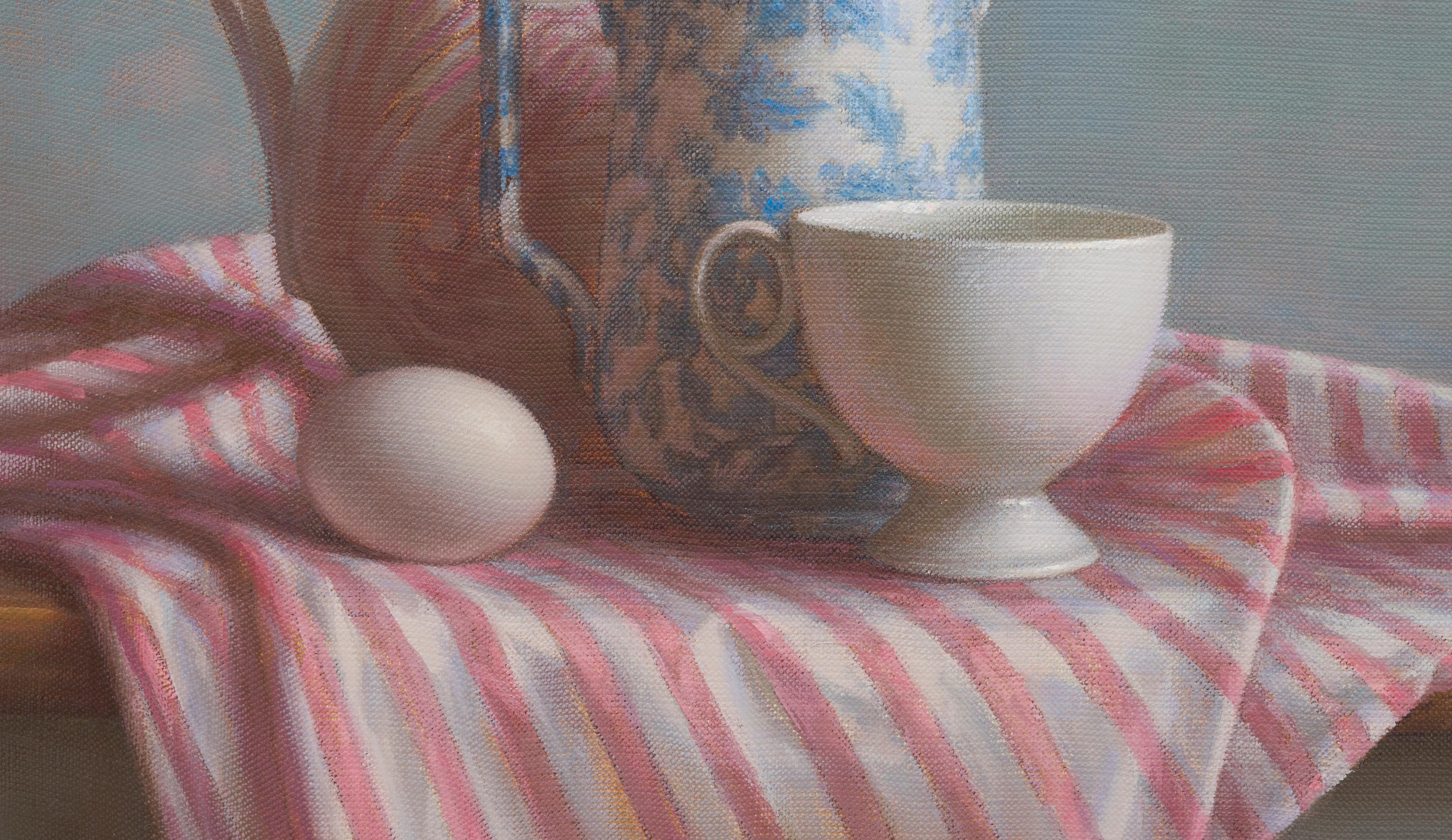 Journée tranquille - Gris Still-Life Painting par Irina Trushkova