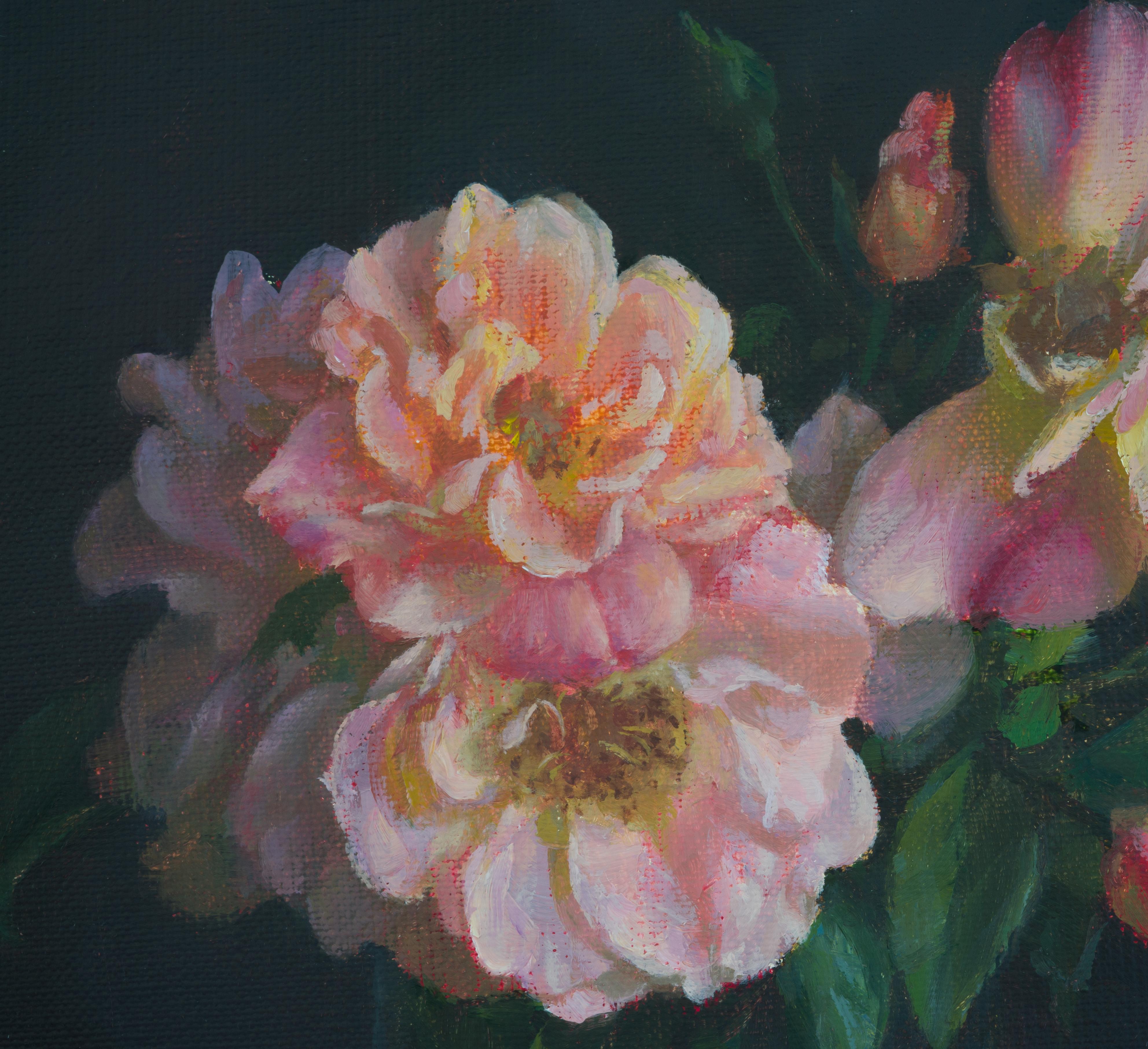 Roses - Réalisme Painting par Irina Trushkova