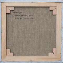 Small garden. Original oil painting