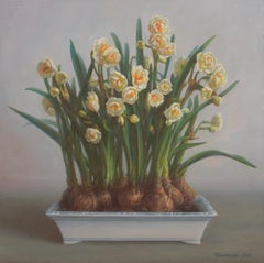 Small garden. Original oil painting