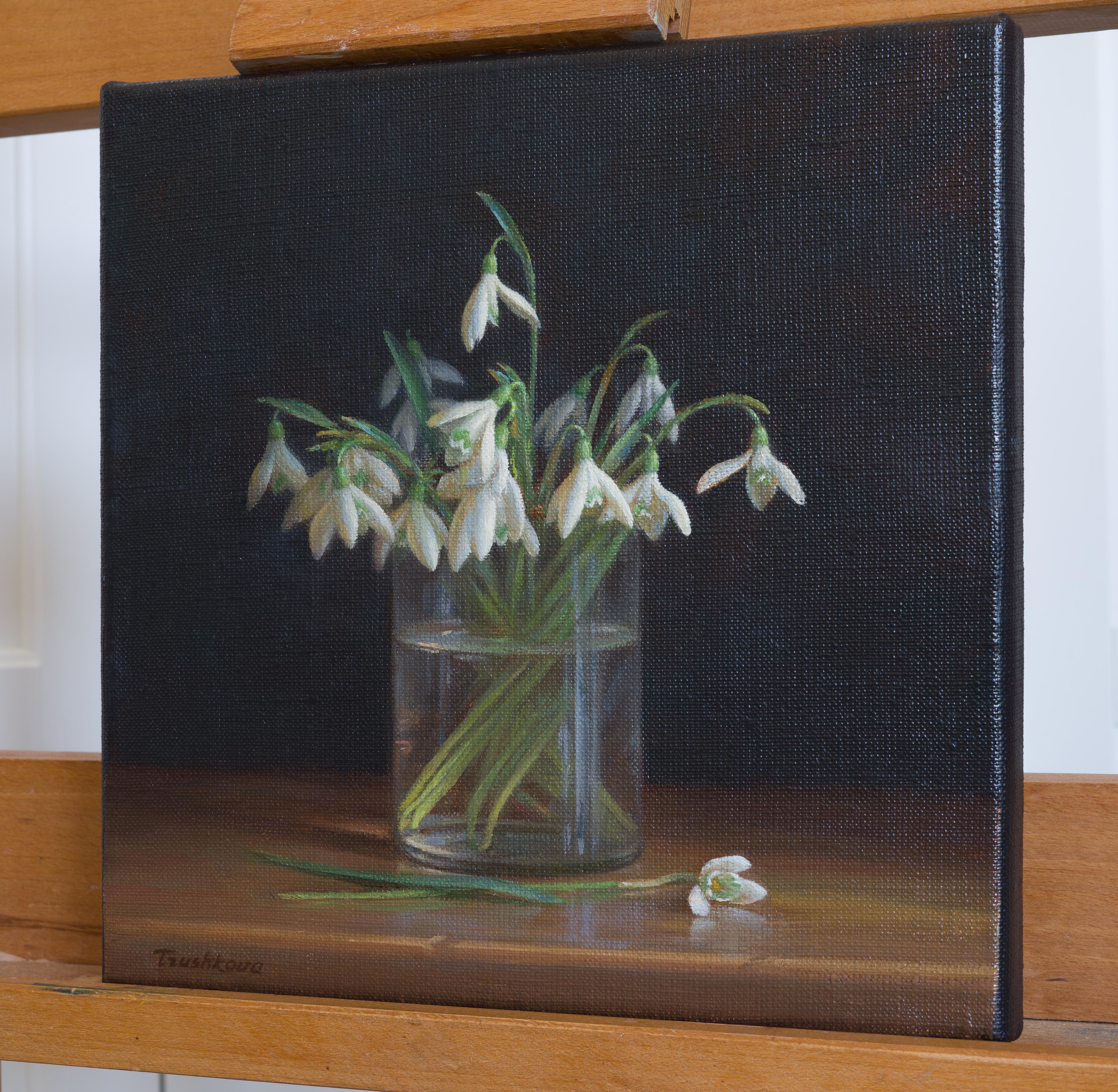 Snowdrops. Original oil painting - Painting by Irina Trushkova