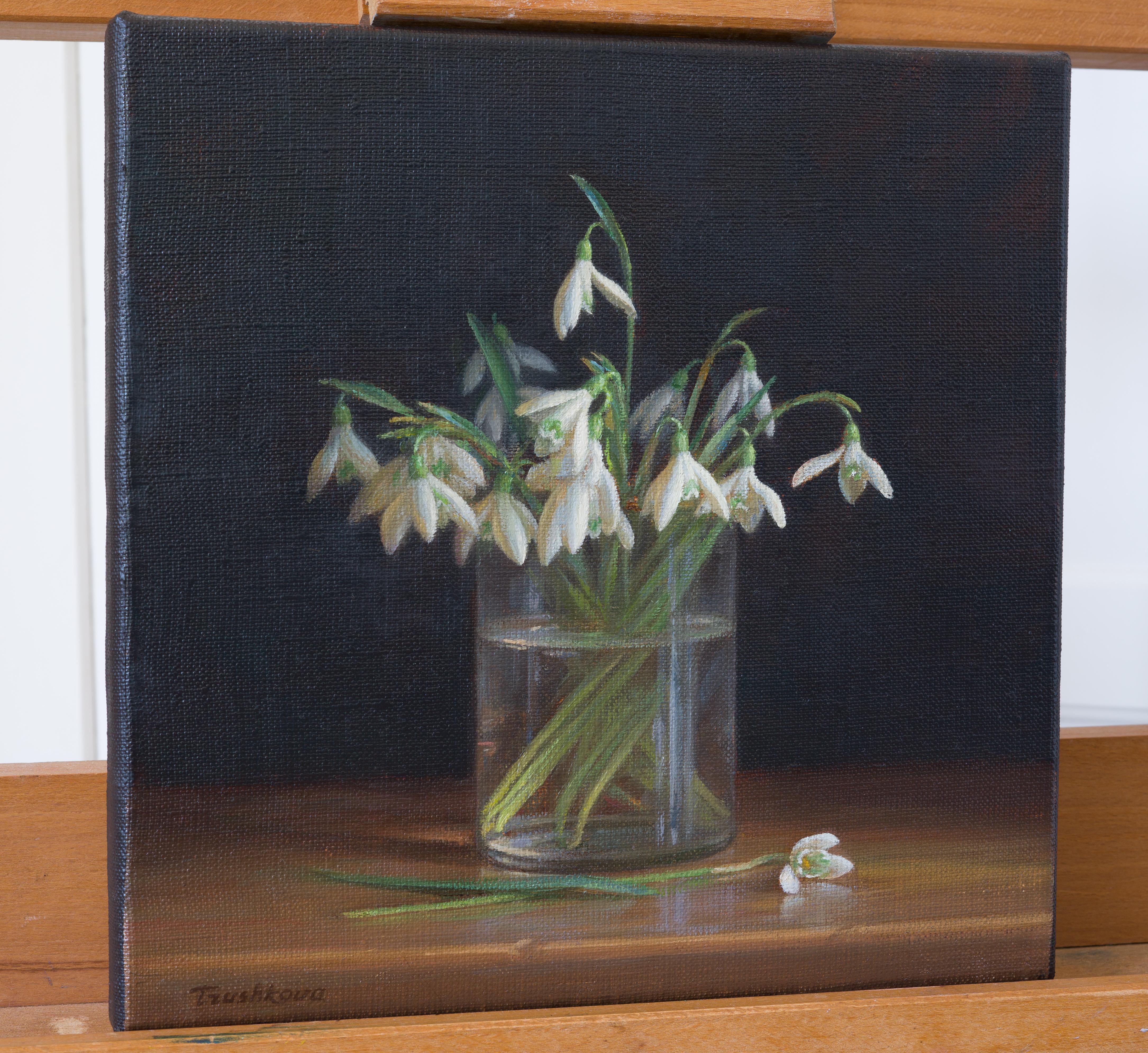 Snowdrops. Original oil painting For Sale 1